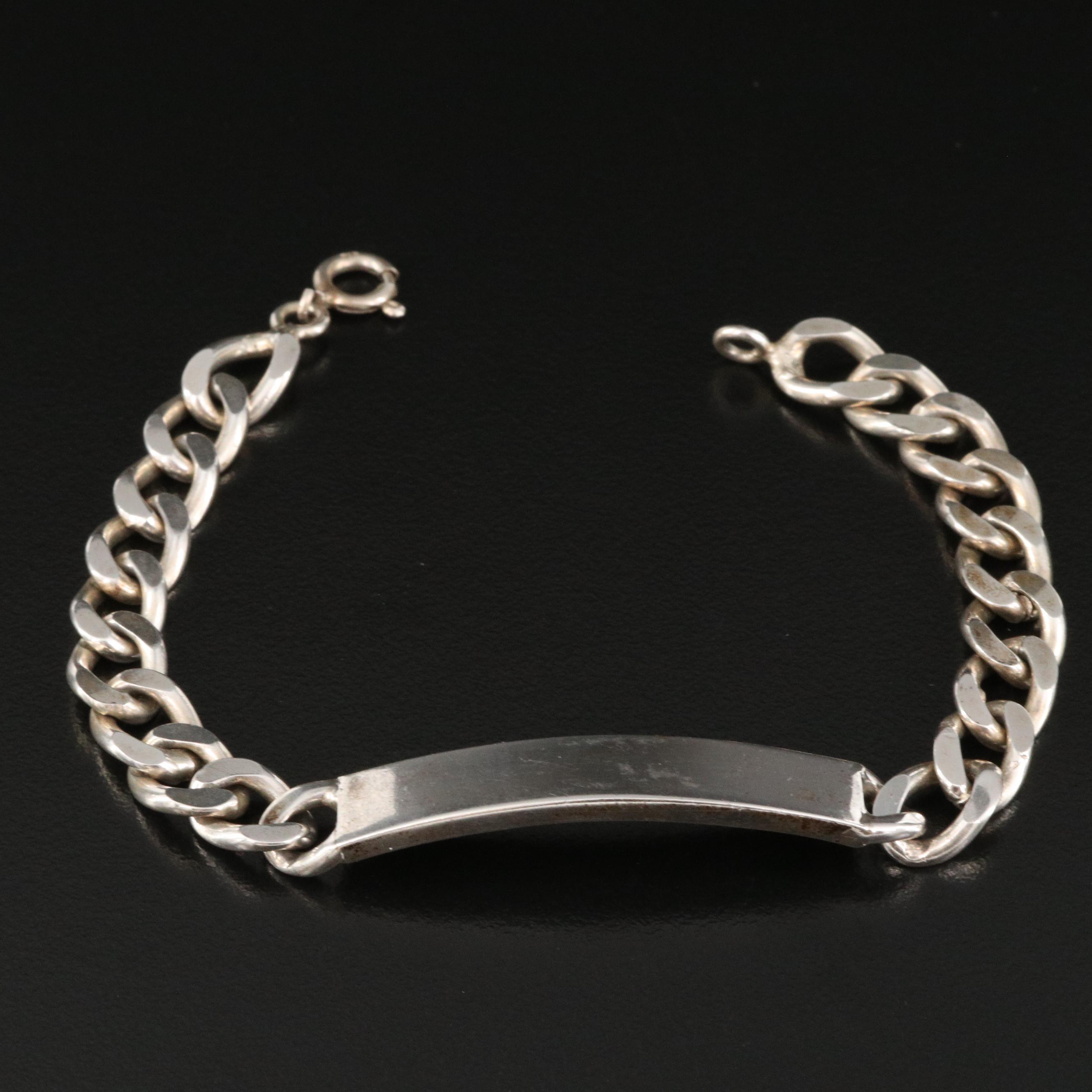 Sterling Silver ID Bracelet