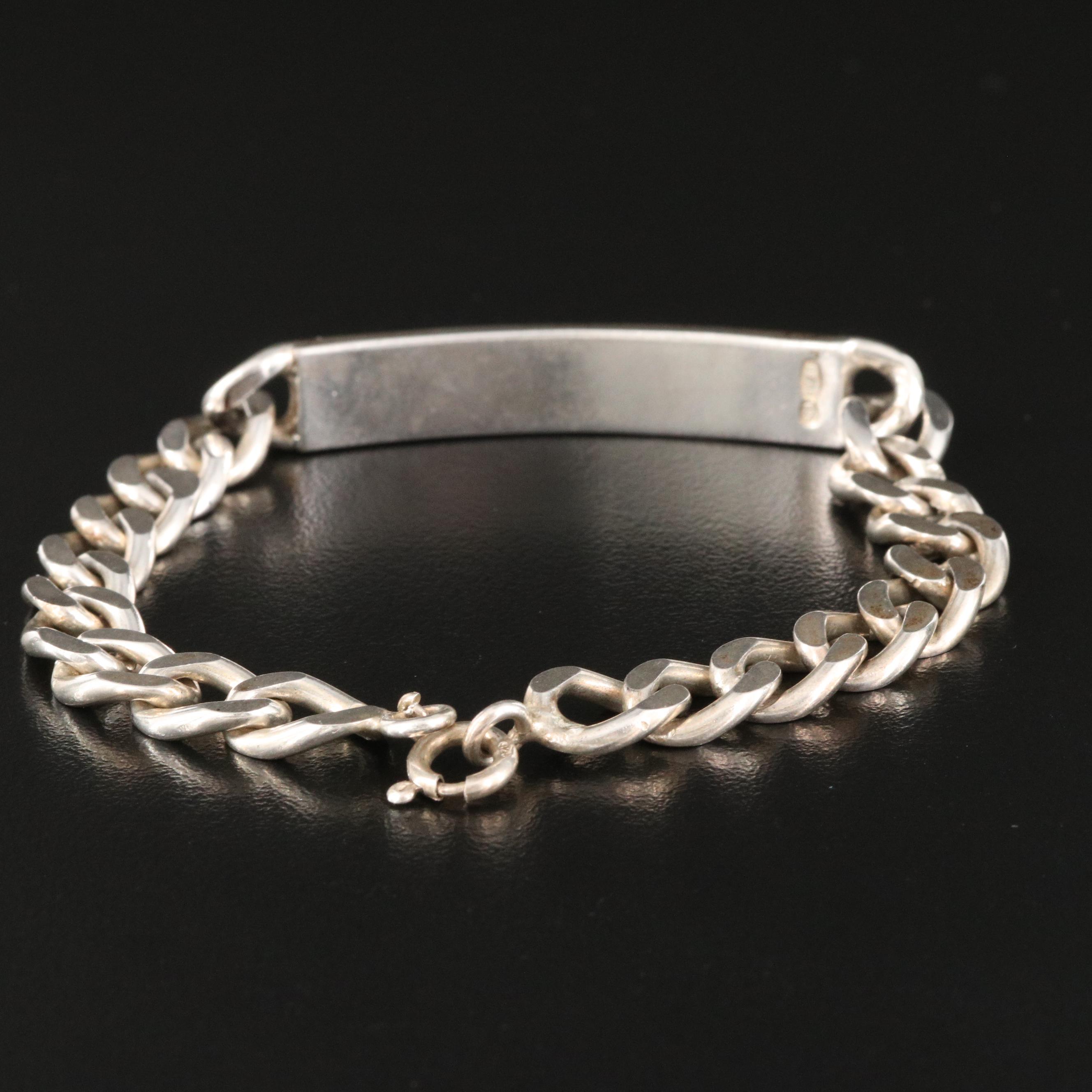Sterling Silver ID Bracelet