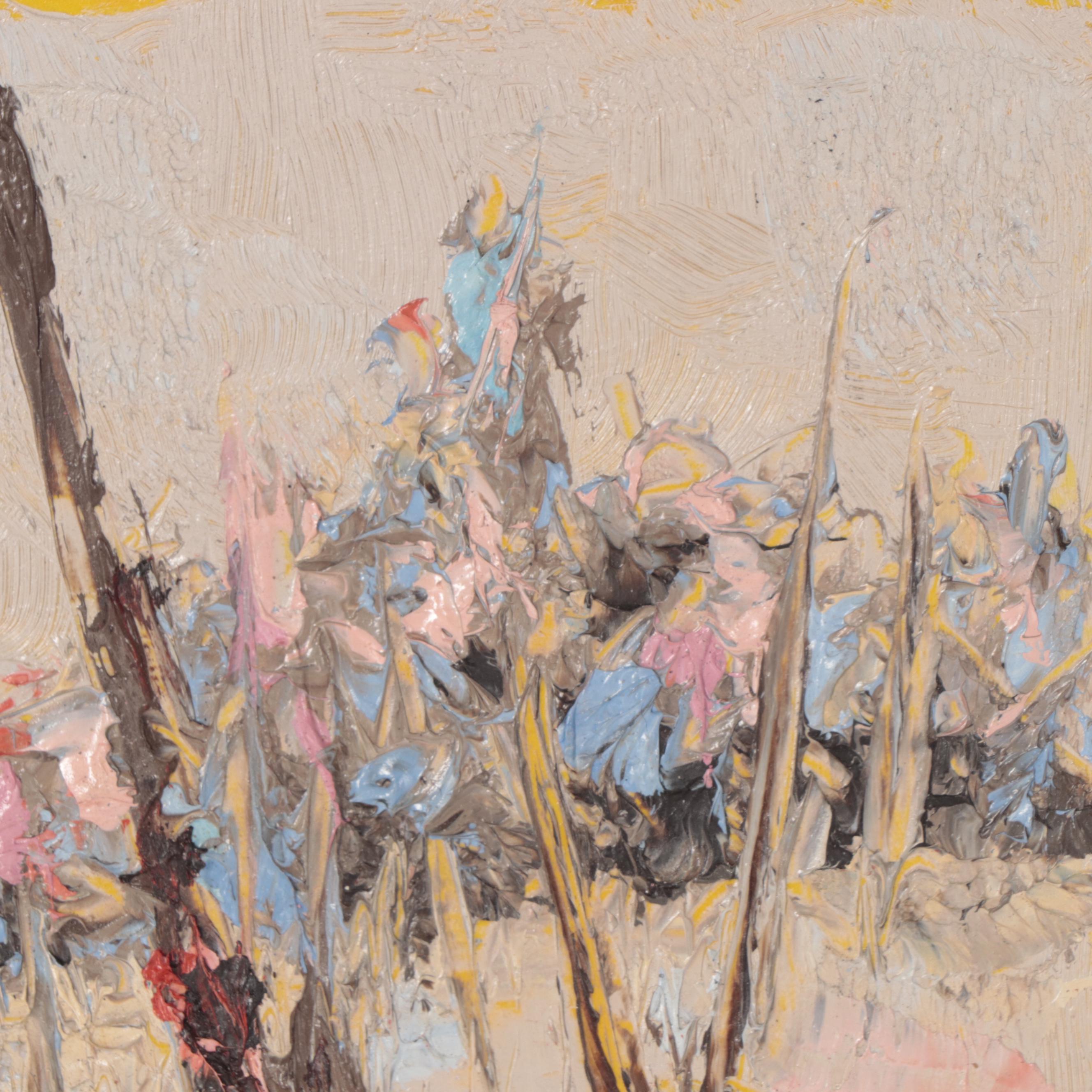 Abstract Landscape Oil Painting, Late 20th Century