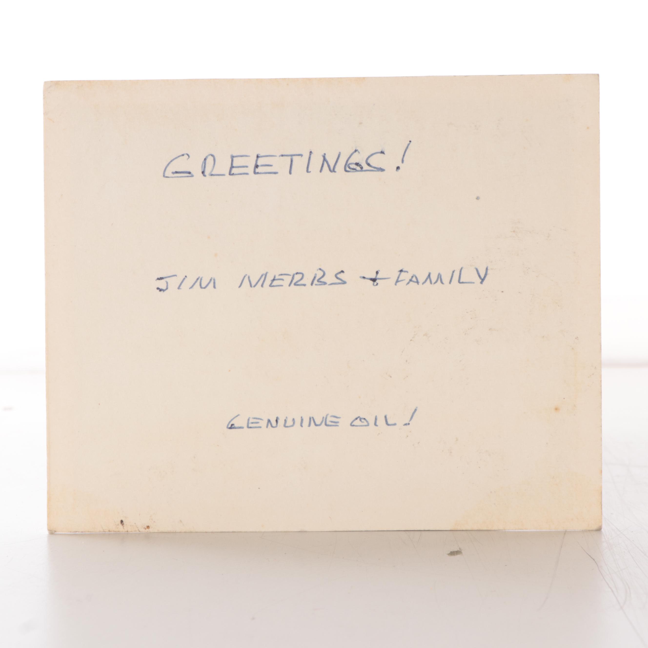 Abstract Landscape Oil Painting, Late 20th Century