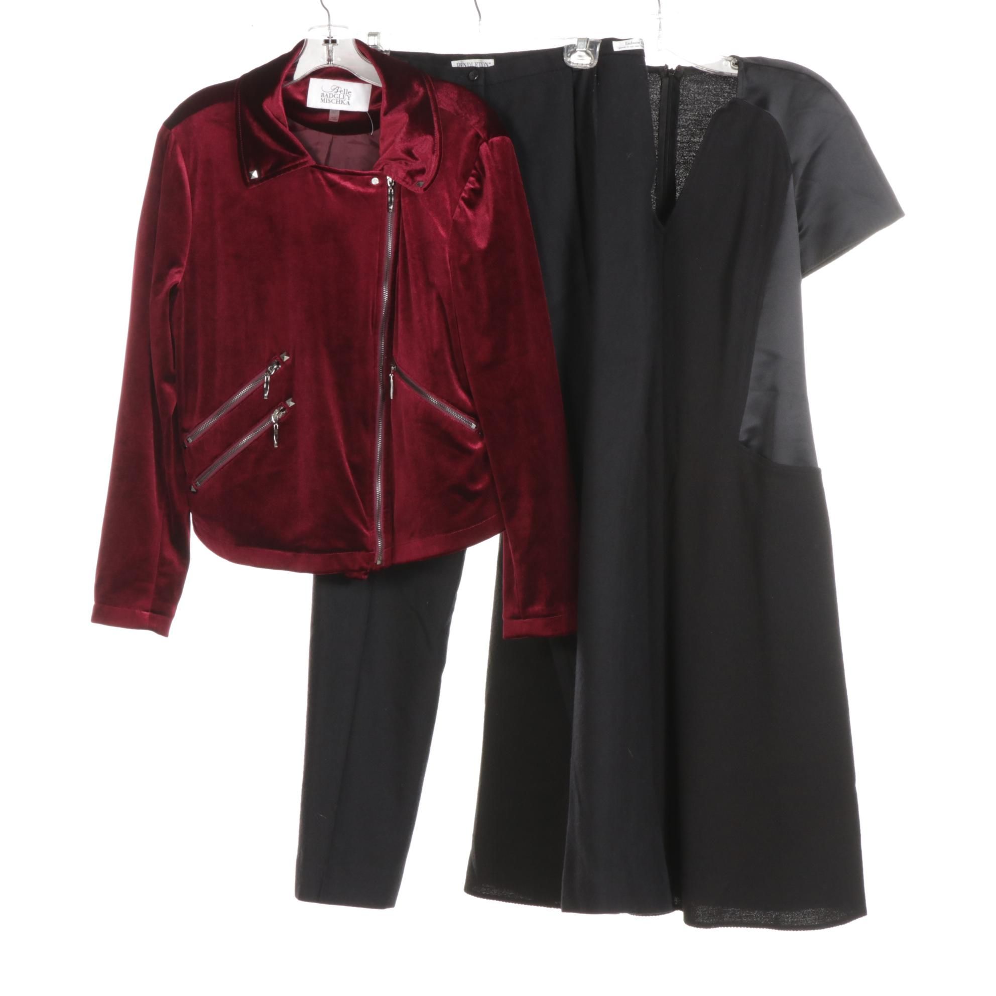 Pendleton Wool Slacks with Belle Badgley Jacket and Amuleti Dress