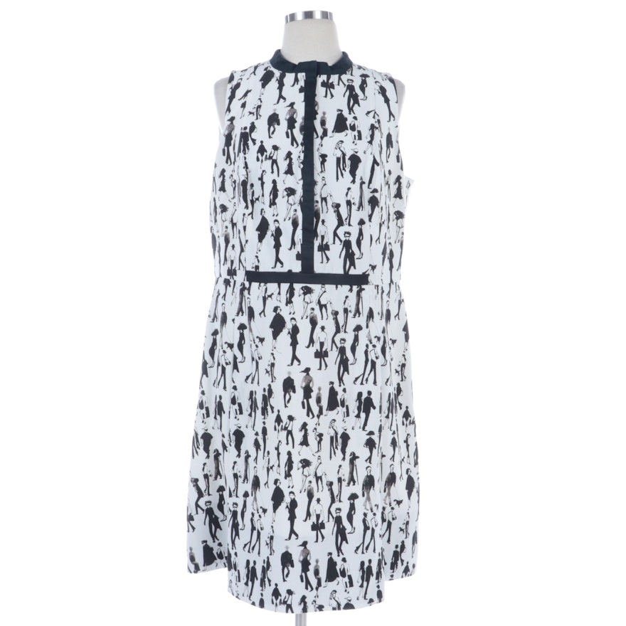 Akris Punto People Watching Print Sleeveless Dress