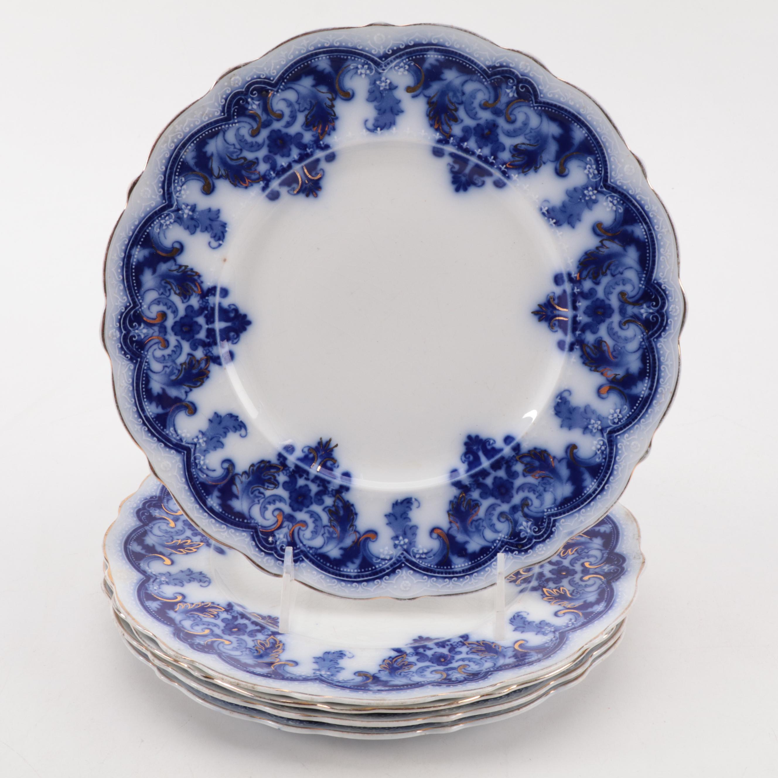Johnson Bros. "Georgia" and Other English Ironstone Flow Blue Plates