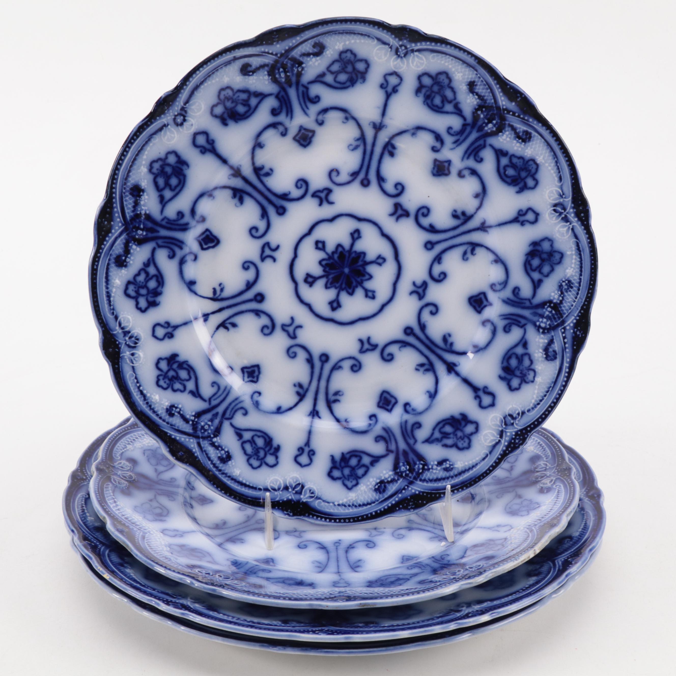 Johnson Bros. "Georgia" and Other English Ironstone Flow Blue Plates