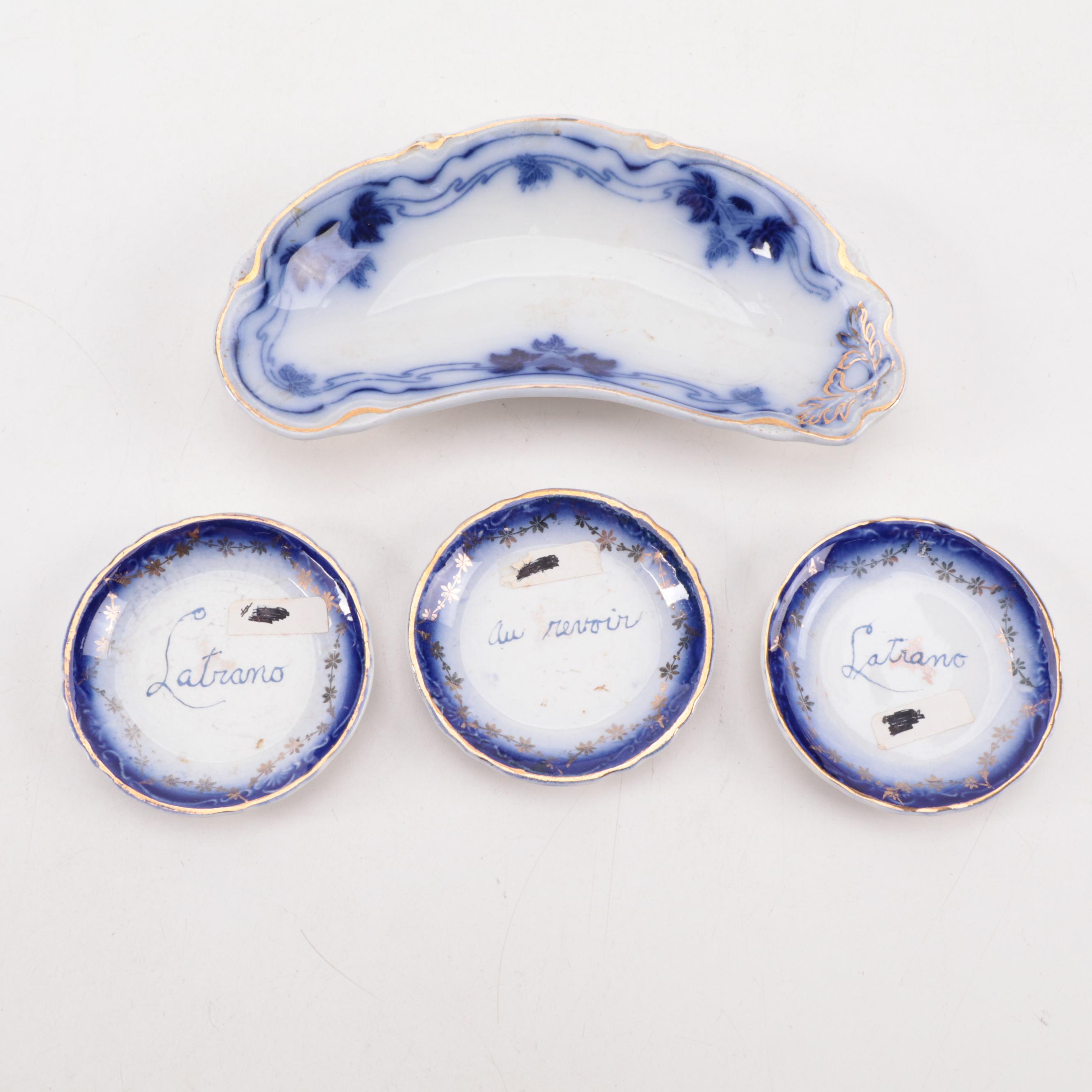 Johnson Bros. "Georgia" and Other English Ironstone Flow Blue Plates