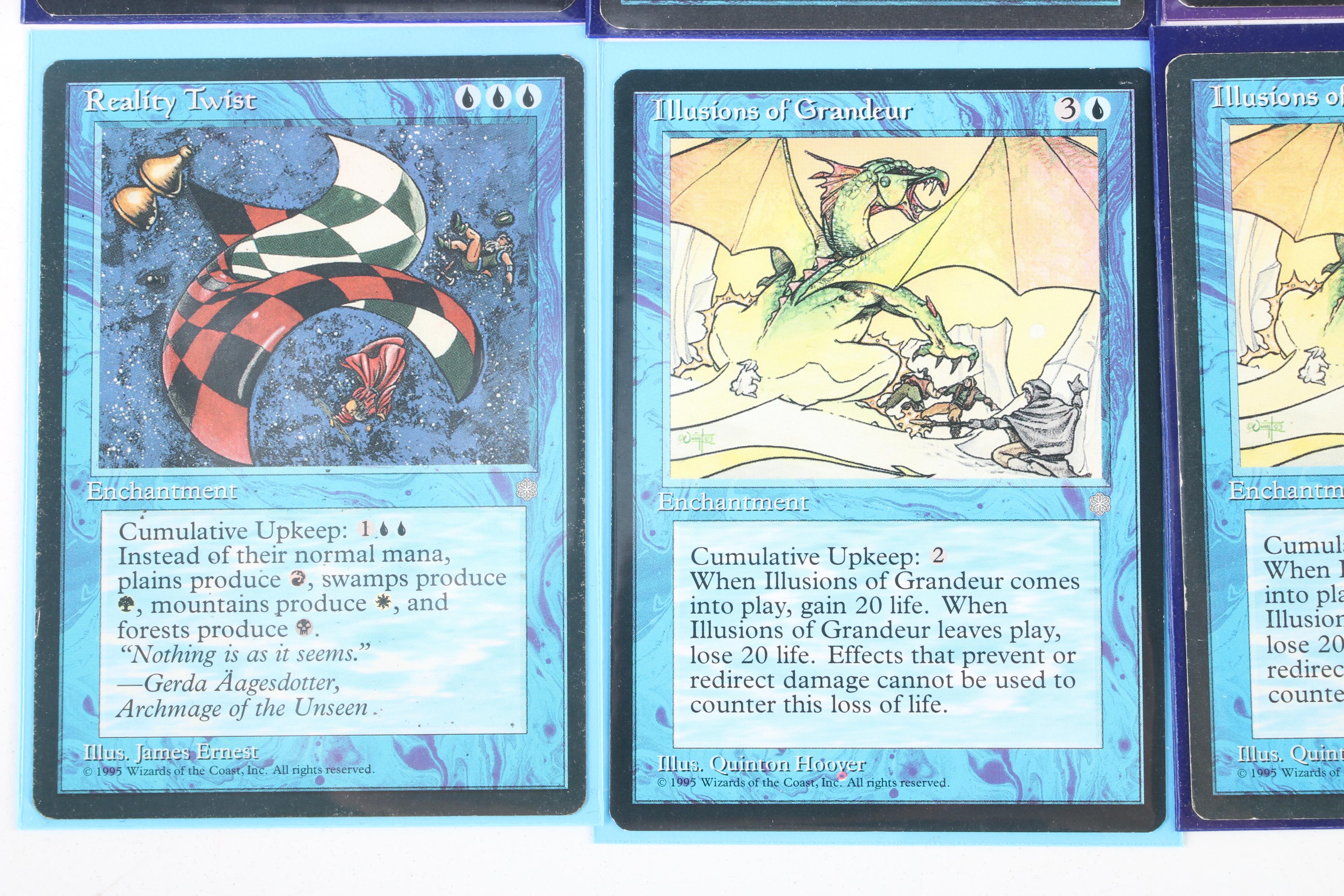 "Magic: The Gathering" Blue Reserved List Cards with "Illusions of Grandeur"