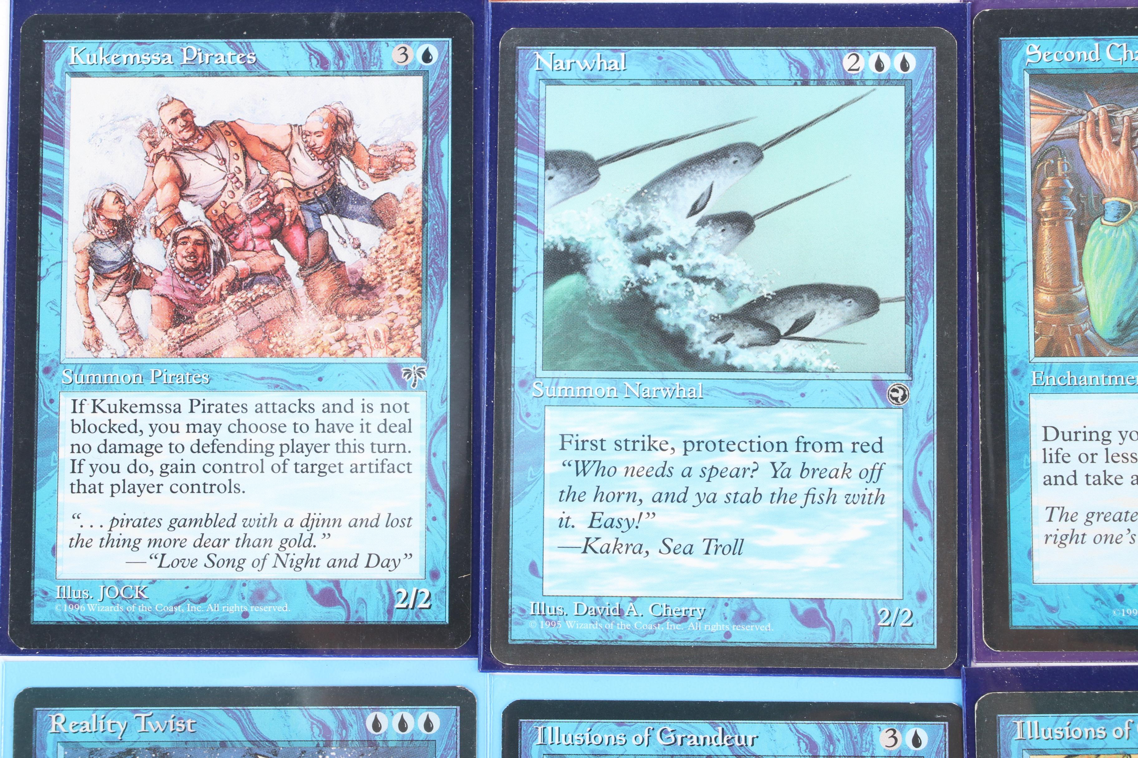 "Magic: The Gathering" Blue Reserved List Cards with "Illusions of Grandeur"