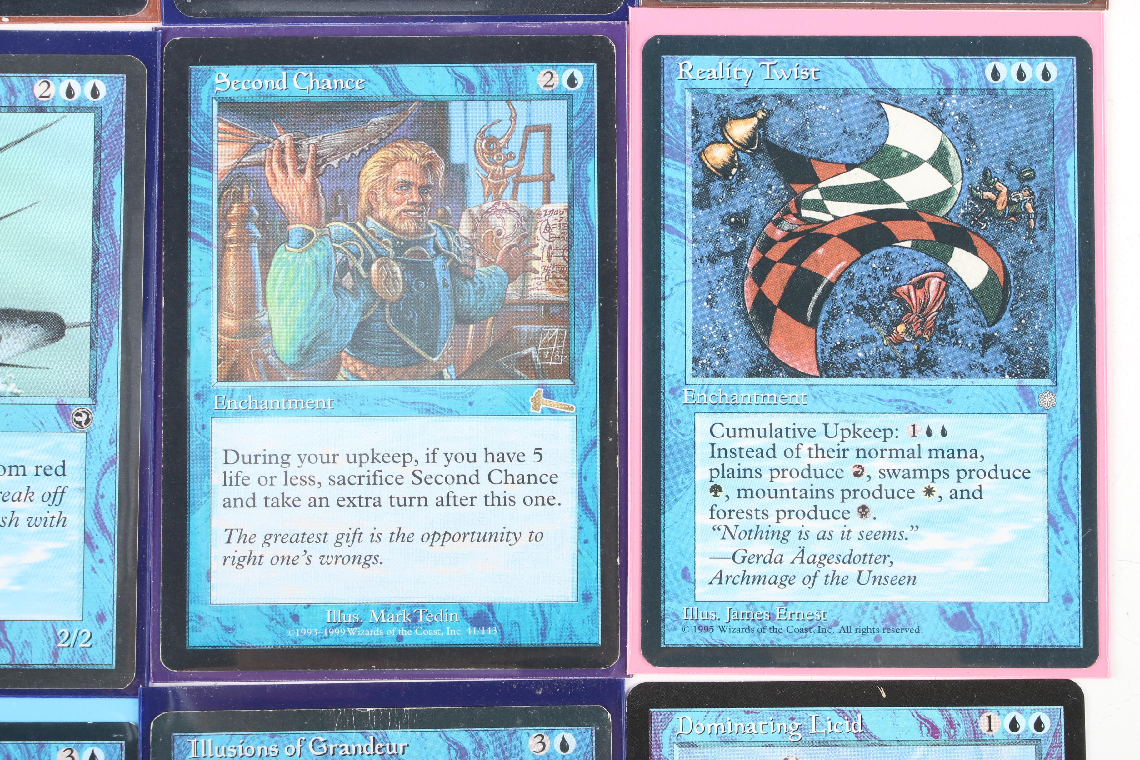 "Magic: The Gathering" Blue Reserved List Cards with "Illusions of Grandeur"