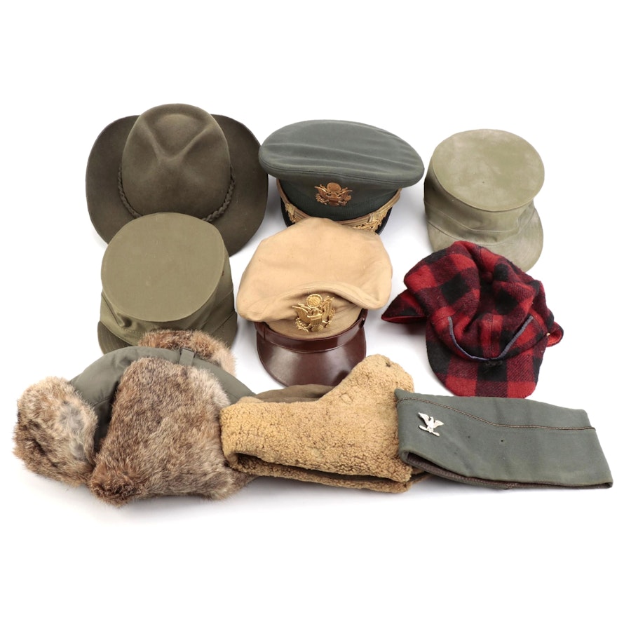 Military Caps, Llama Fur Felt Hat, Hunting Cap and Rabbit Fur Ushanka