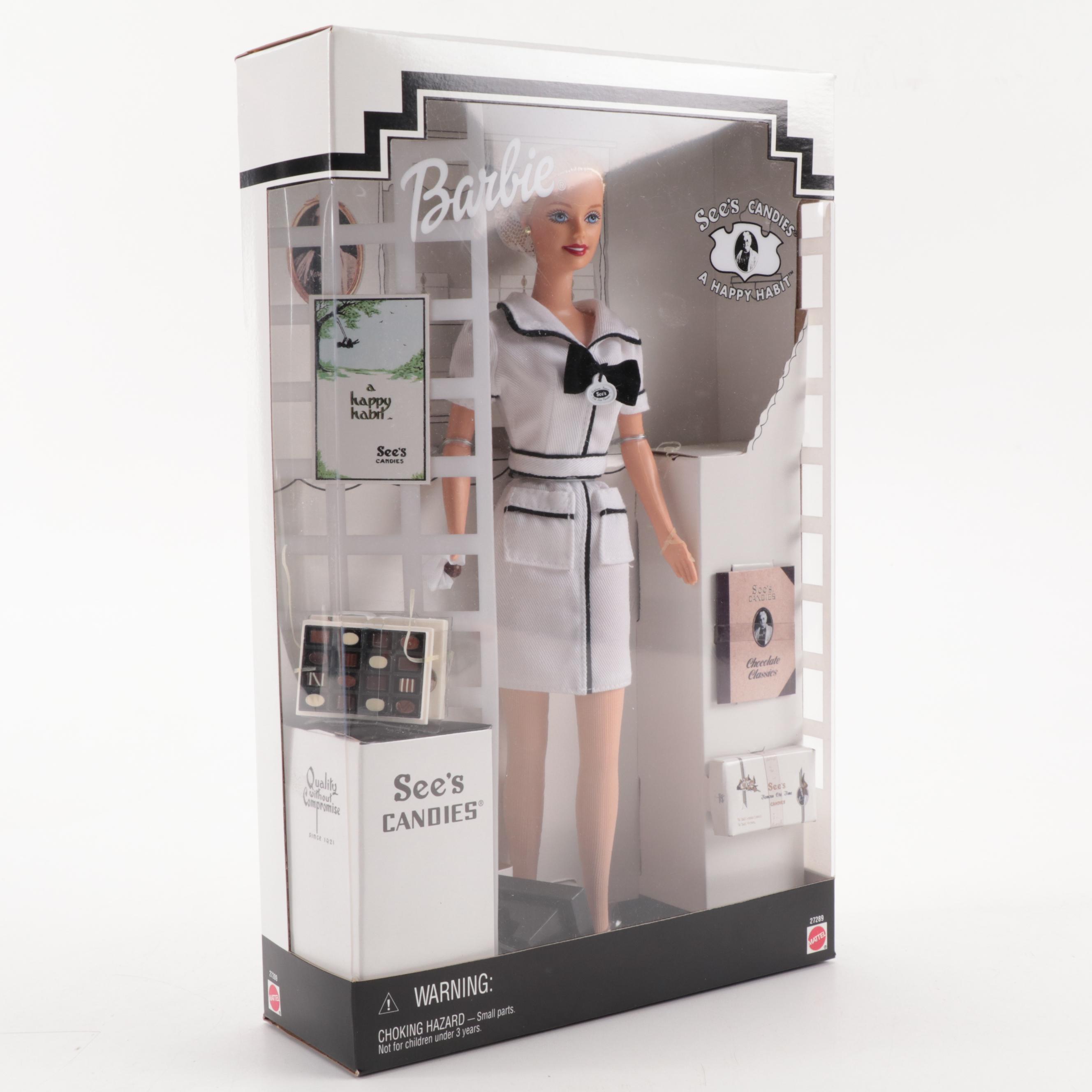 Mattel Barbie Doll's First Job See's Candies Salesperson, 1999