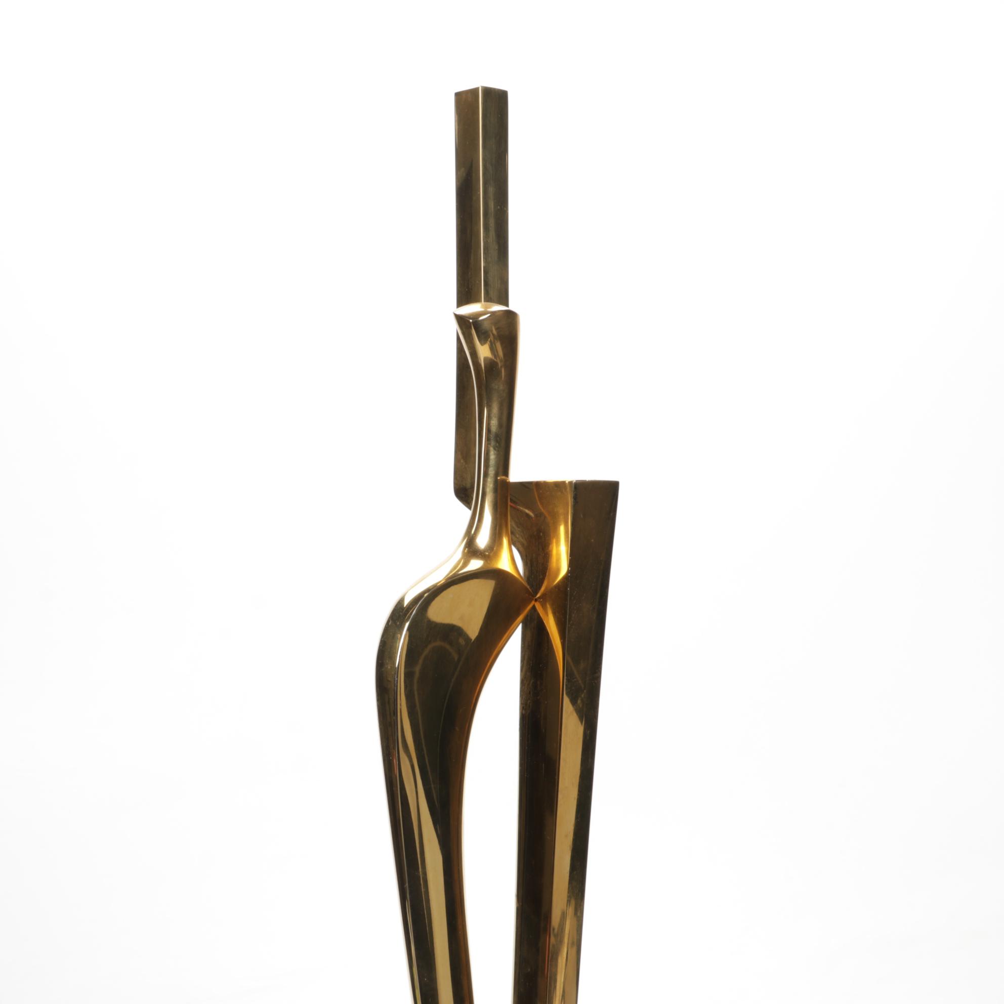 Paul Braslow Cast Bronze Modernist Sculpture "Creation," 1985