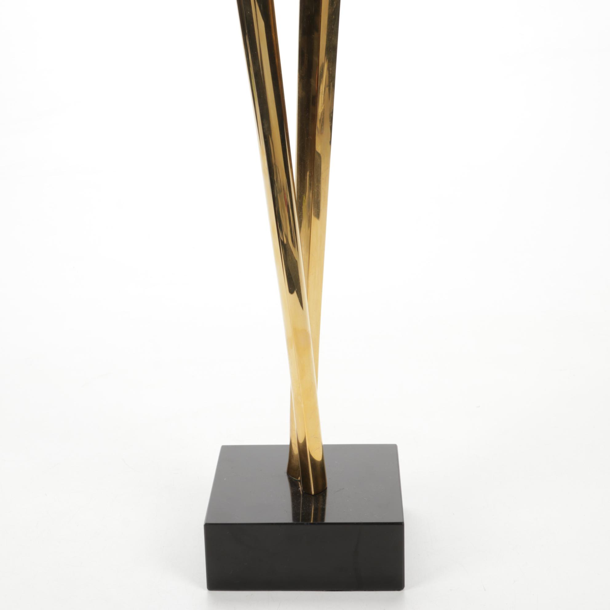 Paul Braslow Cast Bronze Modernist Sculpture "Creation," 1985