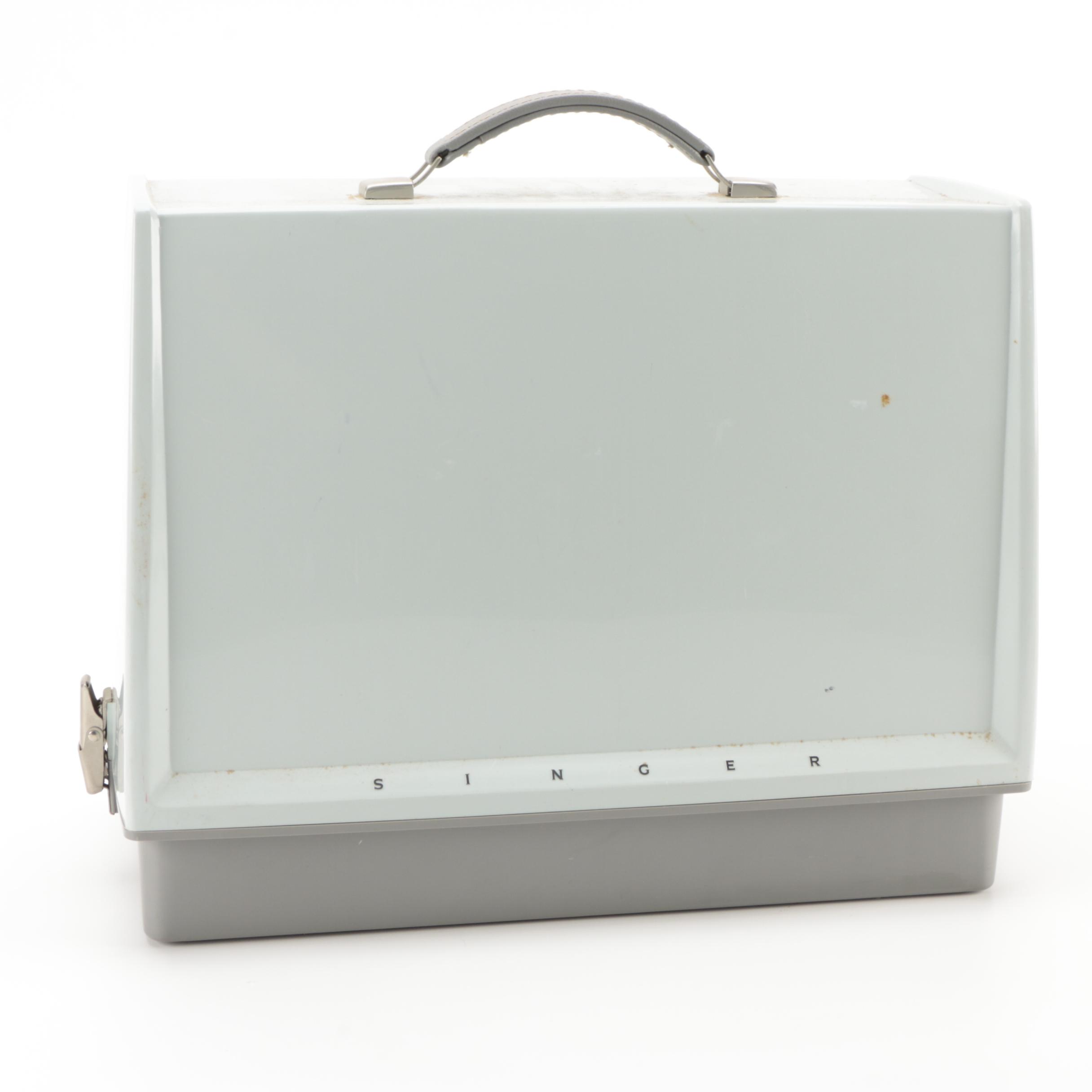 Singer Stylist Zig-Zag Model 416 Electric Sewing Machine with Case, 1970s