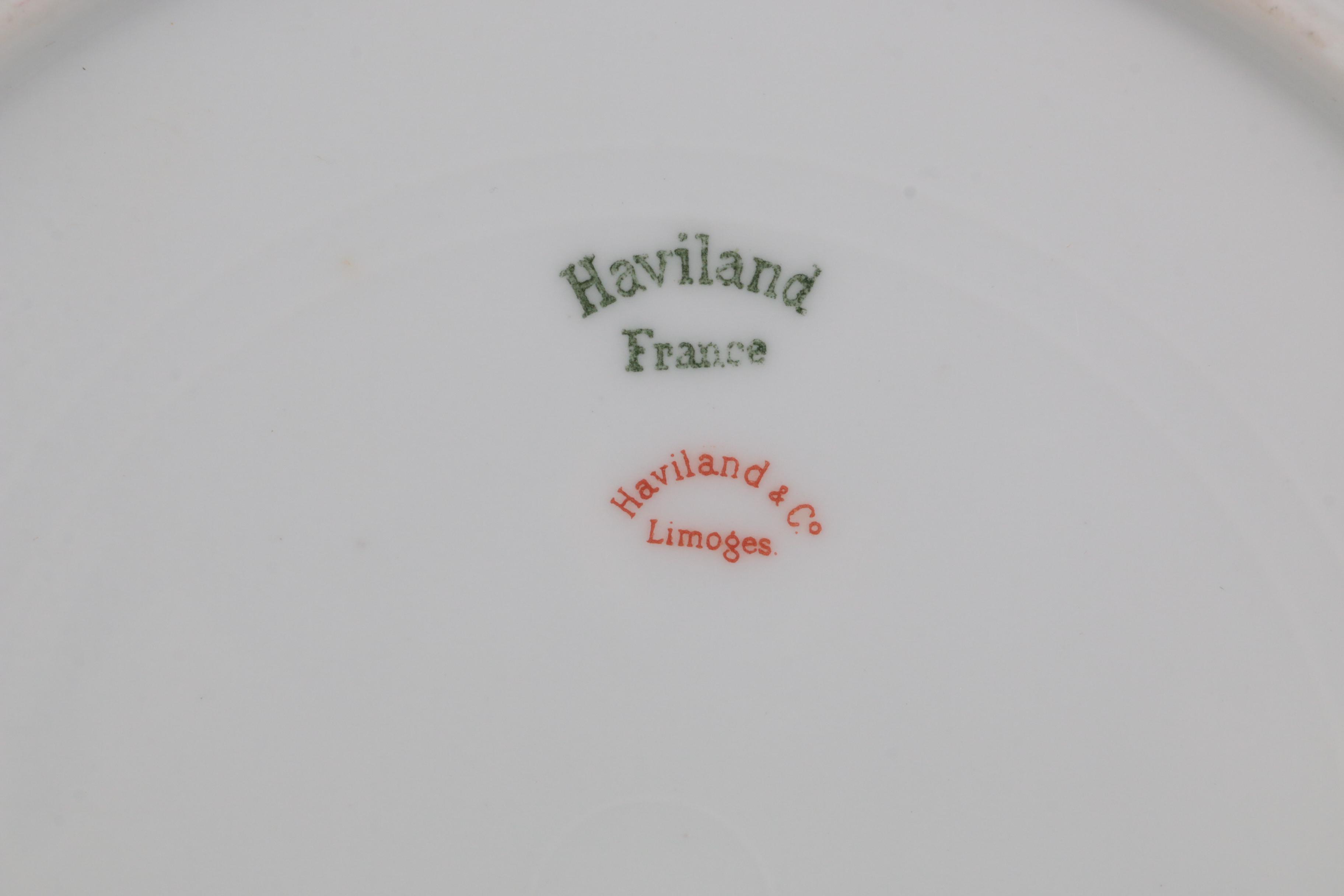 Haviland Limoges and Hutschenreuther Pink Floral Porcelain Dinnerware