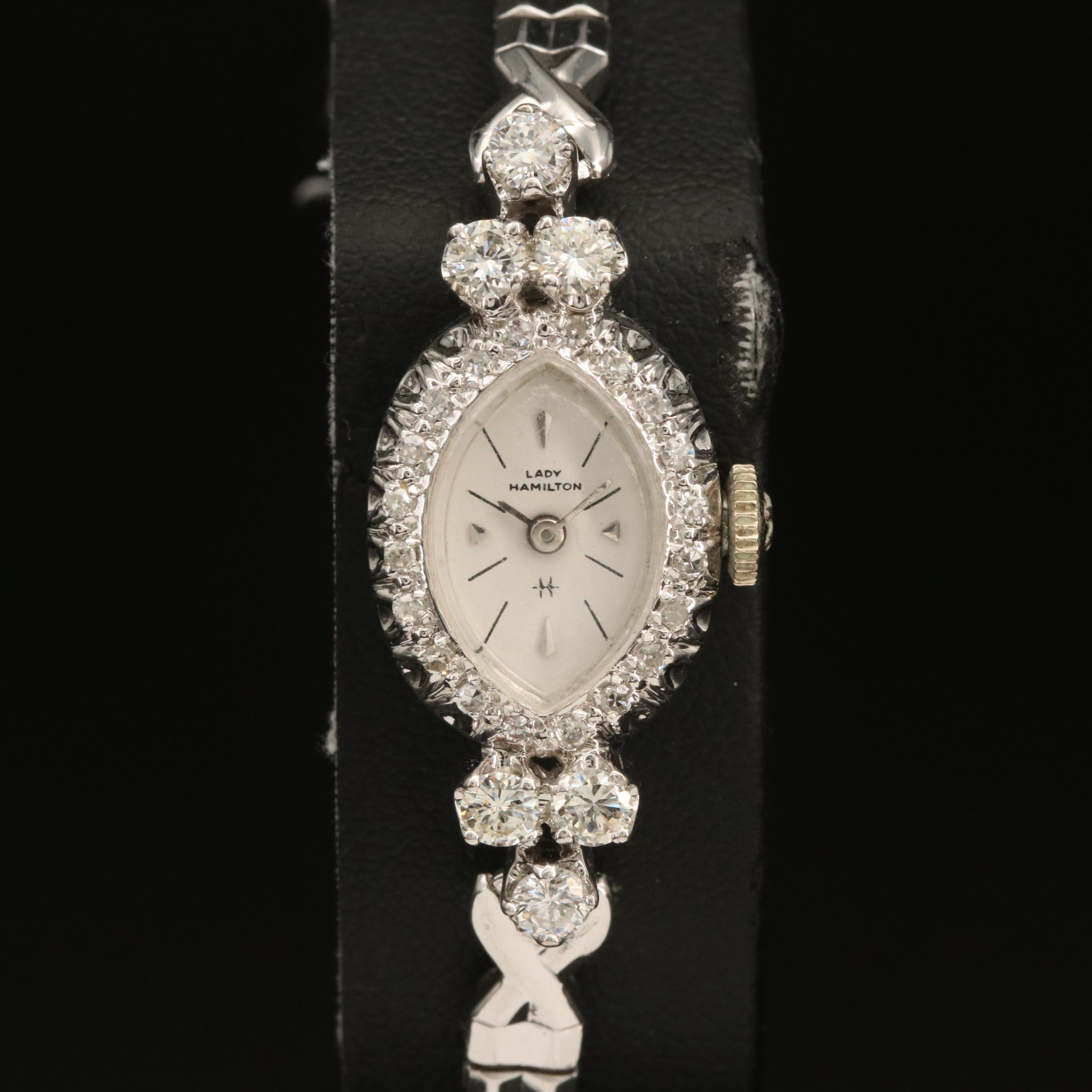 14K Lady Hamilton 1.04 CTW Diamond Watch