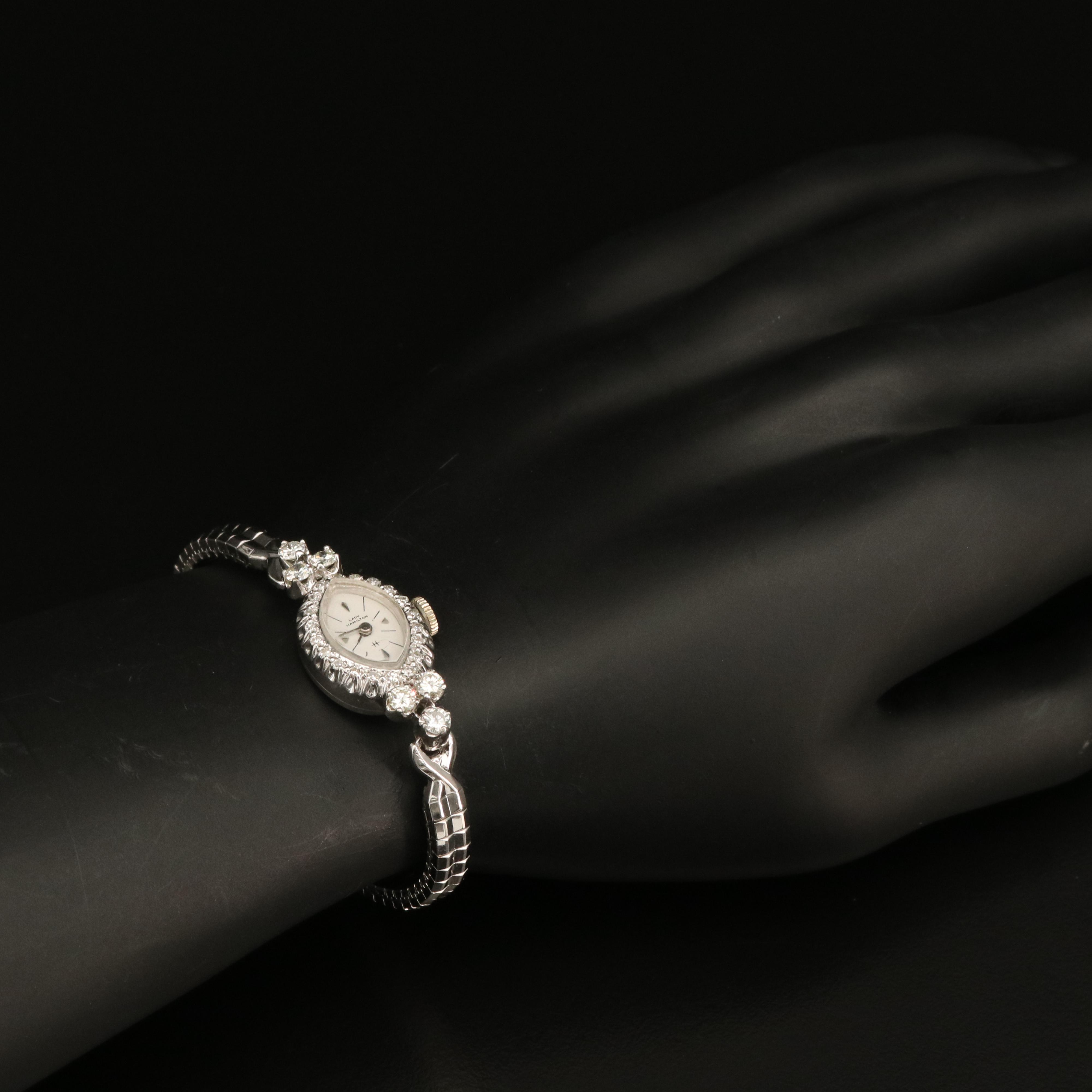 14K Lady Hamilton 1.04 CTW Diamond Watch