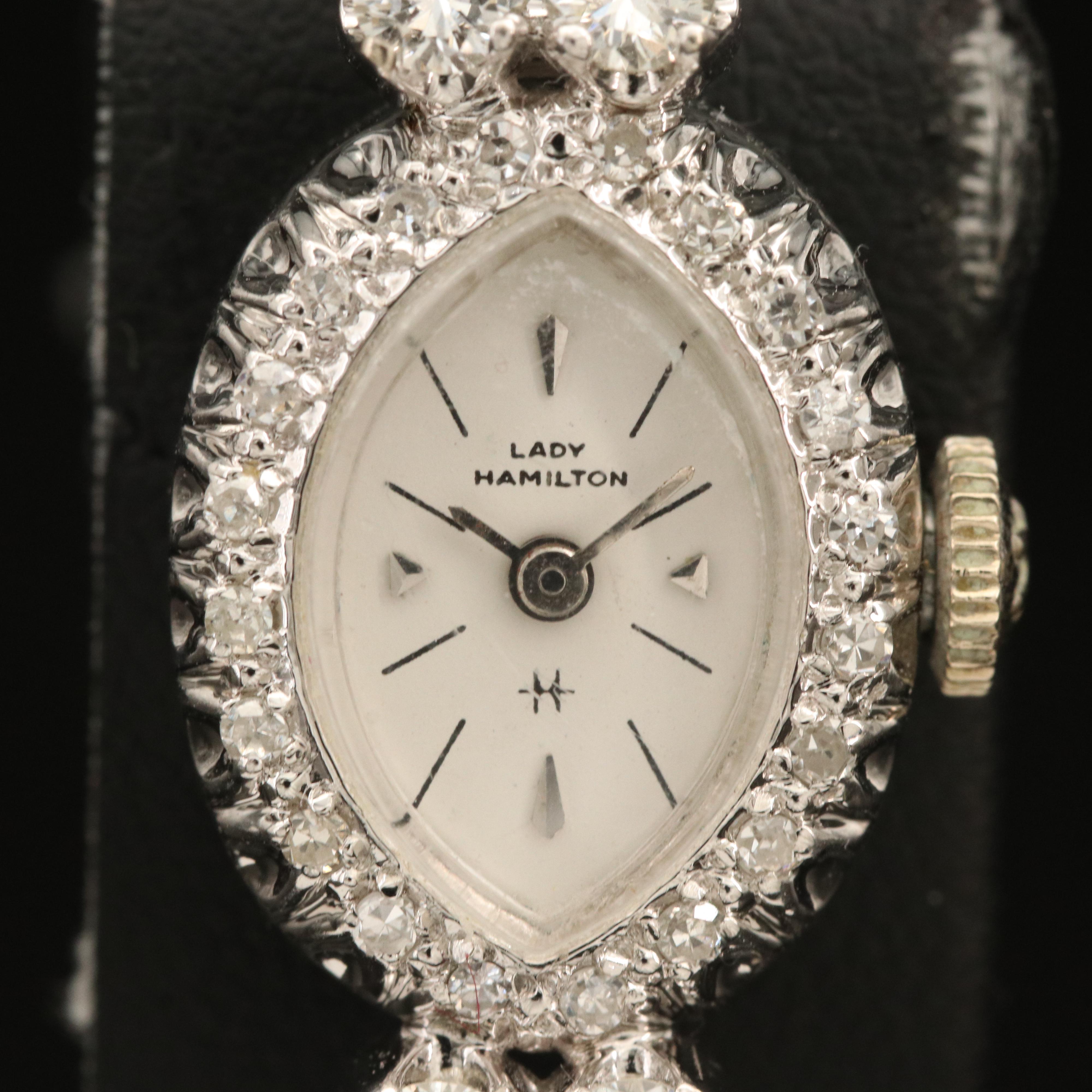 14K Lady Hamilton 1.04 CTW Diamond Watch