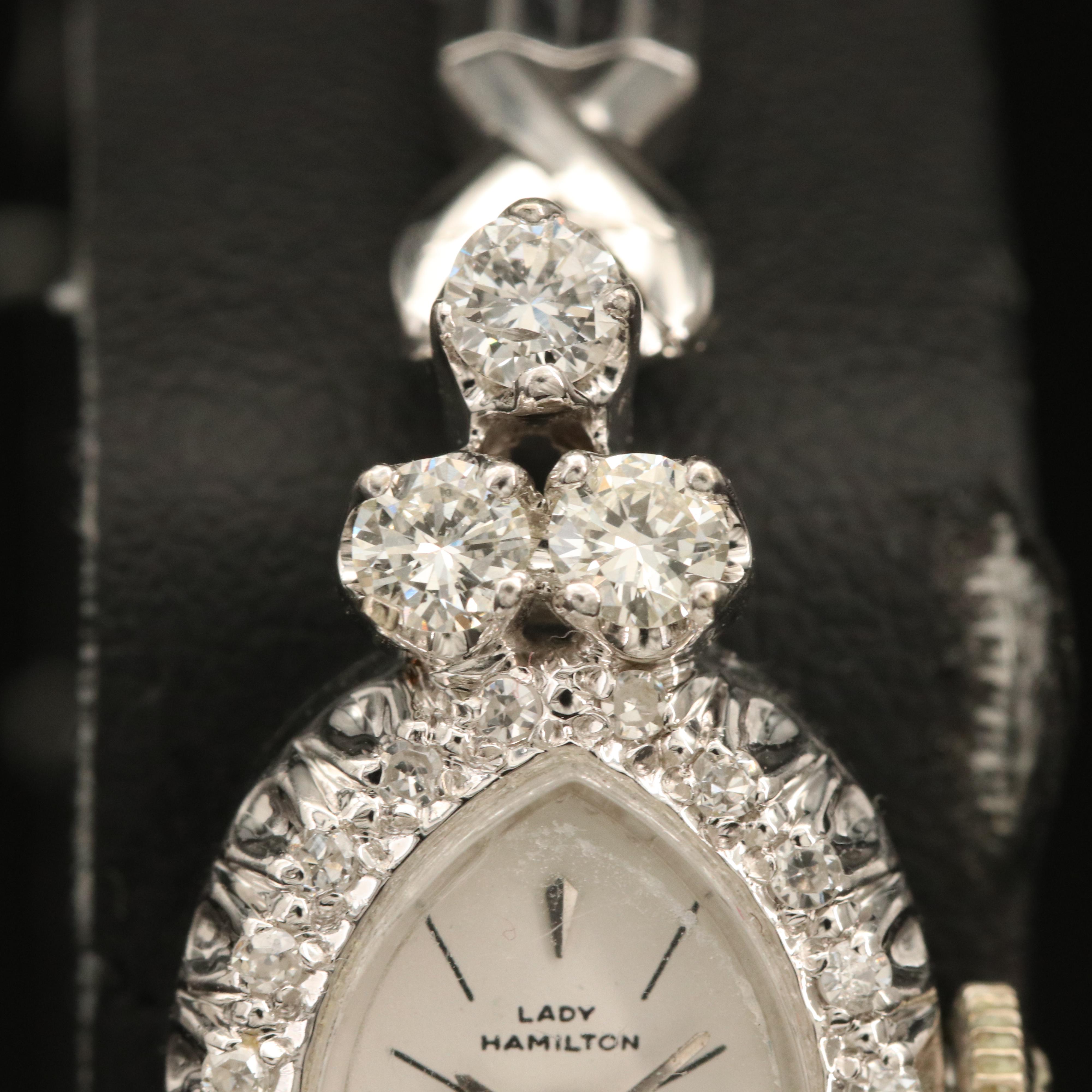 14K Lady Hamilton 1.04 CTW Diamond Watch