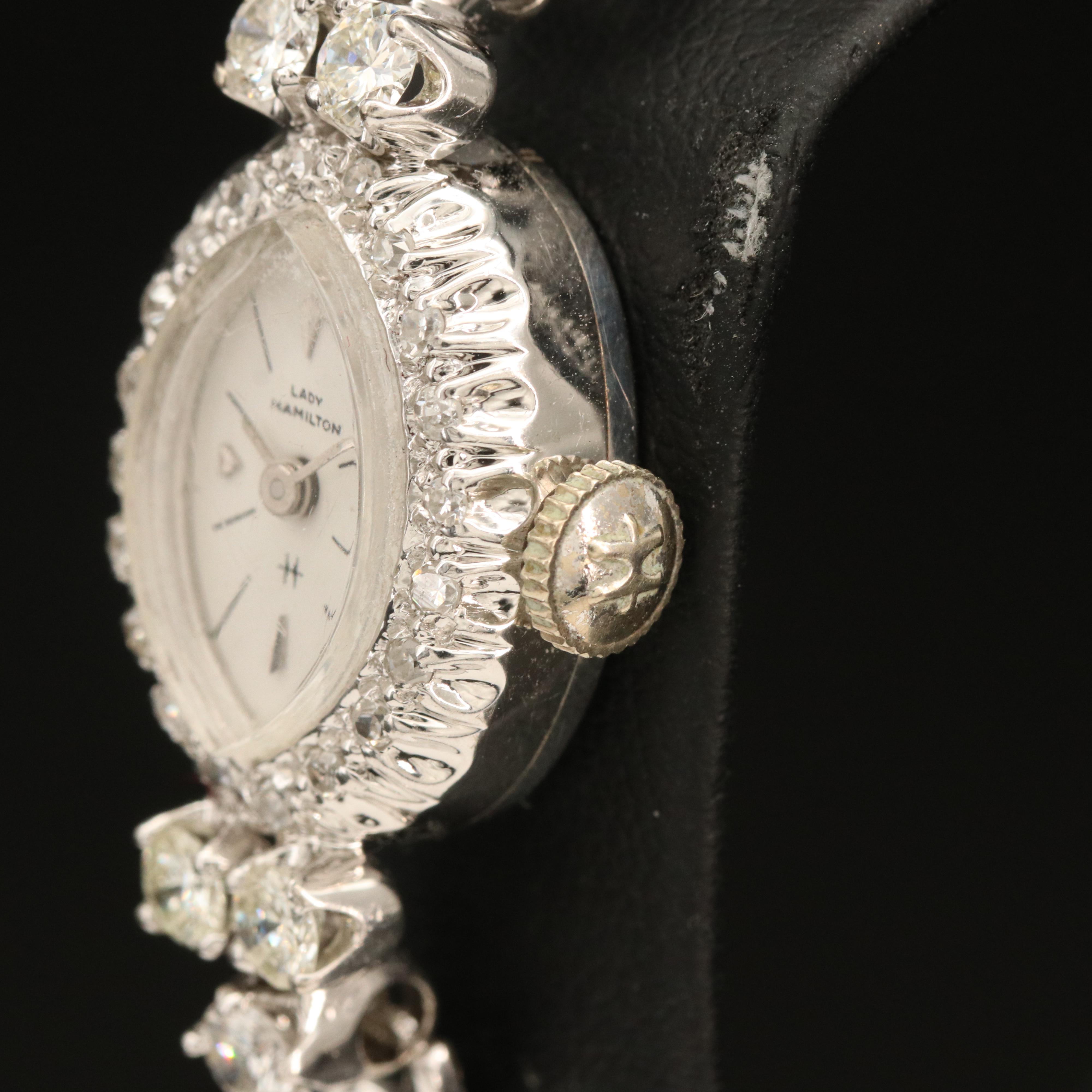 14K Lady Hamilton 1.04 CTW Diamond Watch