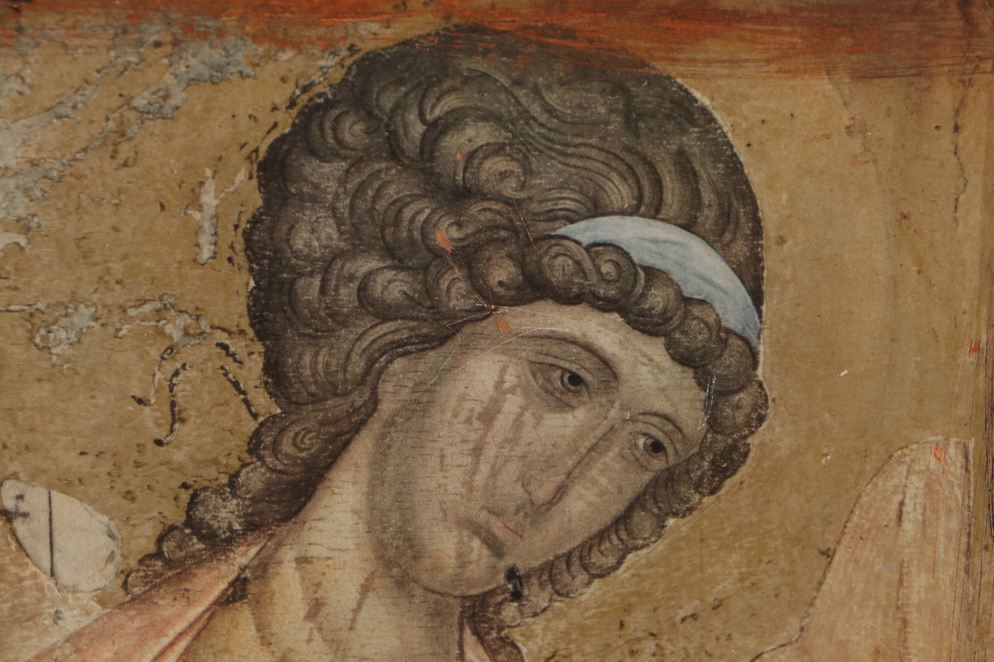 Russian Orthodox Style Offset Lithograph Icon of Saint Michael