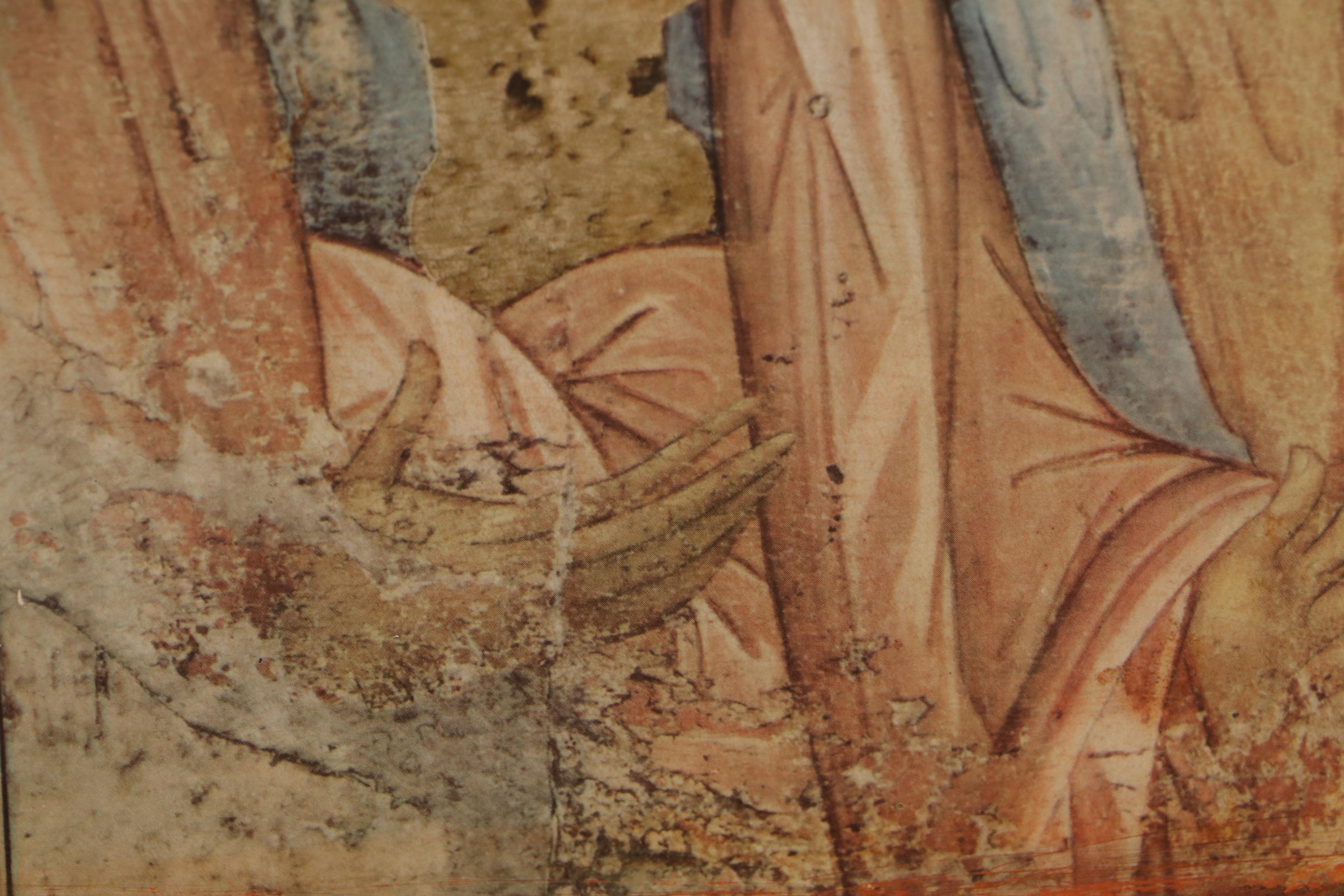 Russian Orthodox Style Offset Lithograph Icon of Saint Michael