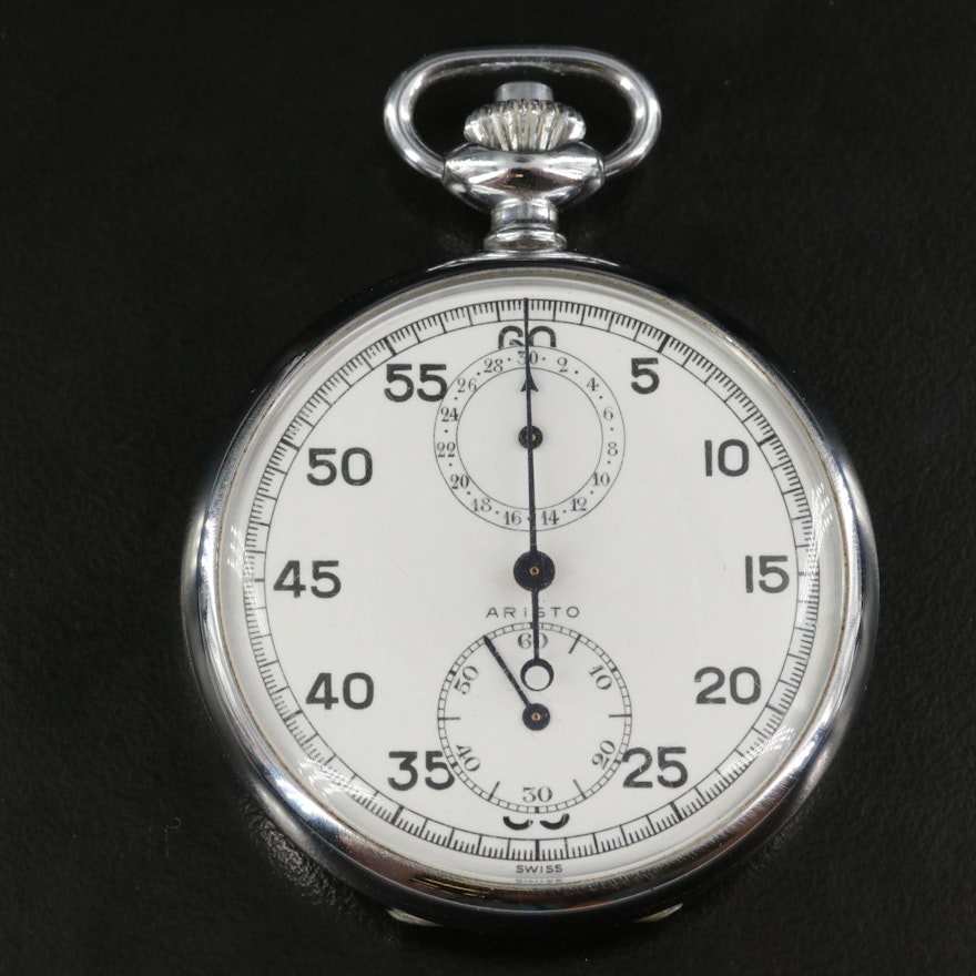 Swiss Aristo Valjoux 61 Chronograph Stop Watch