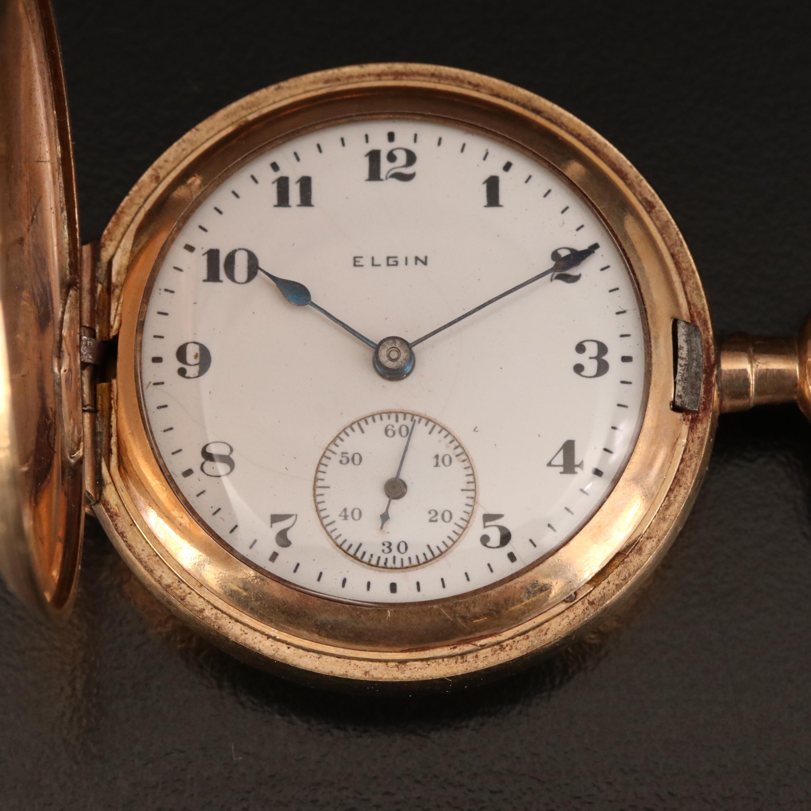 Five Elgin Gold Filled Pocket Watches