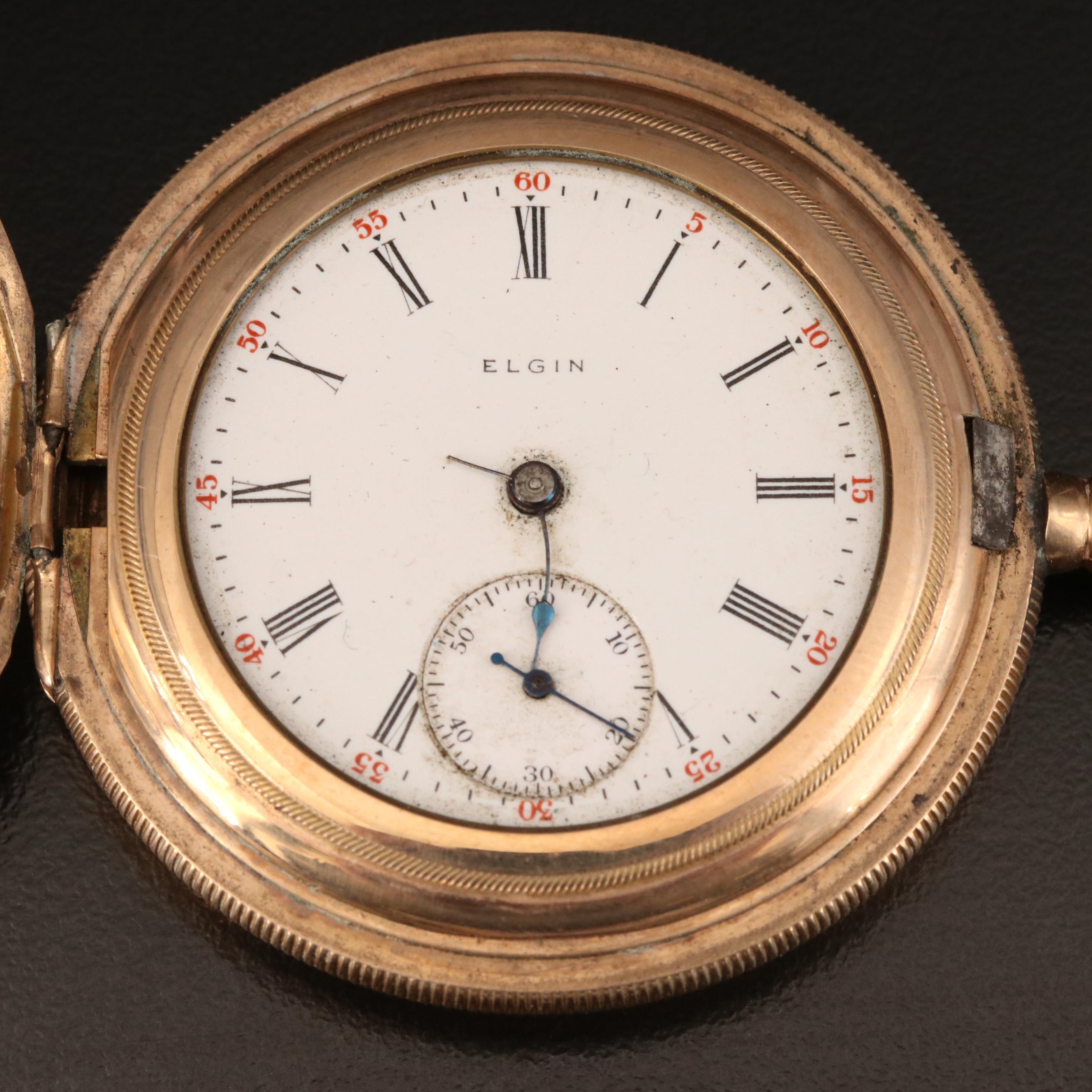 Five Elgin Gold Filled Pocket Watches