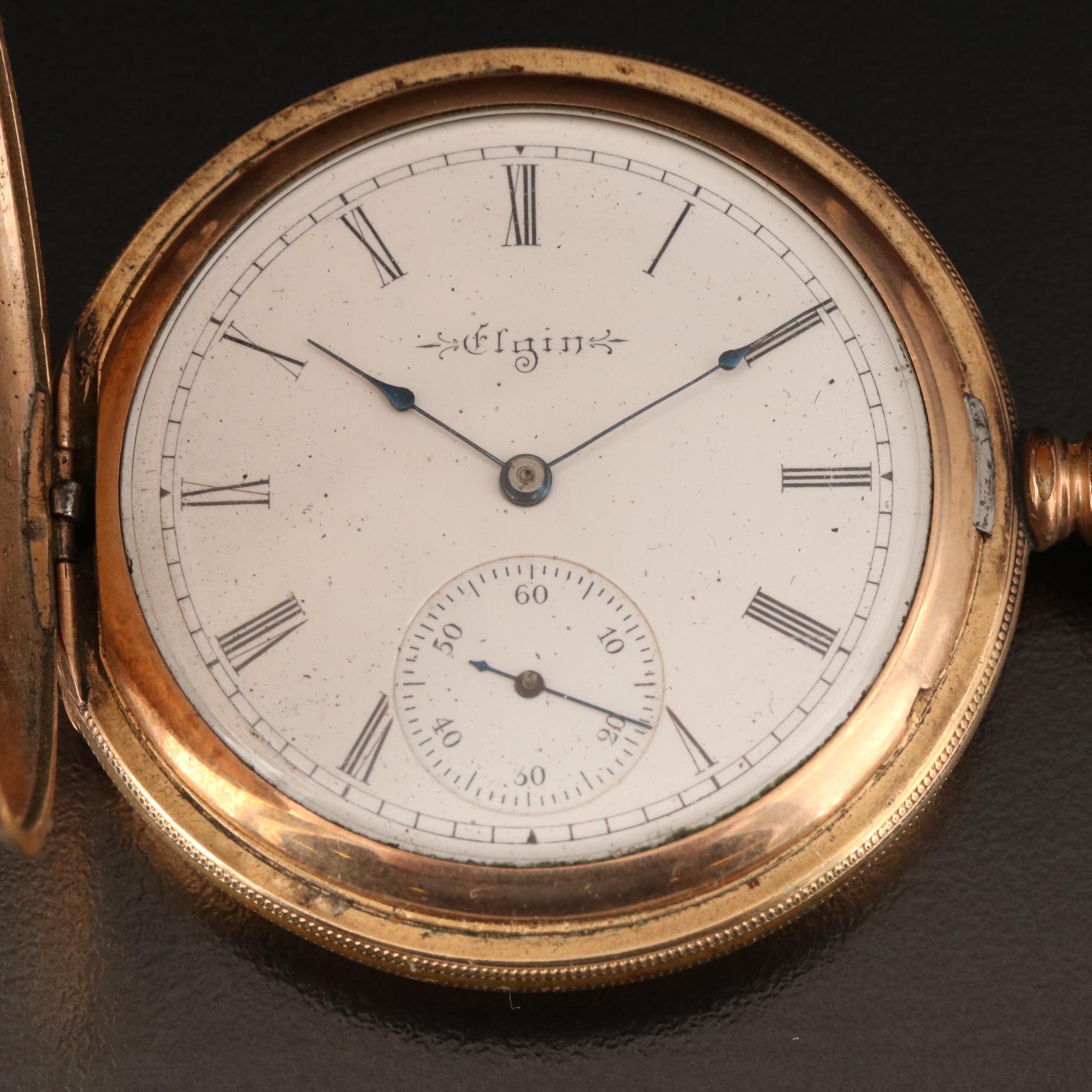 Five Elgin Gold Filled Pocket Watches