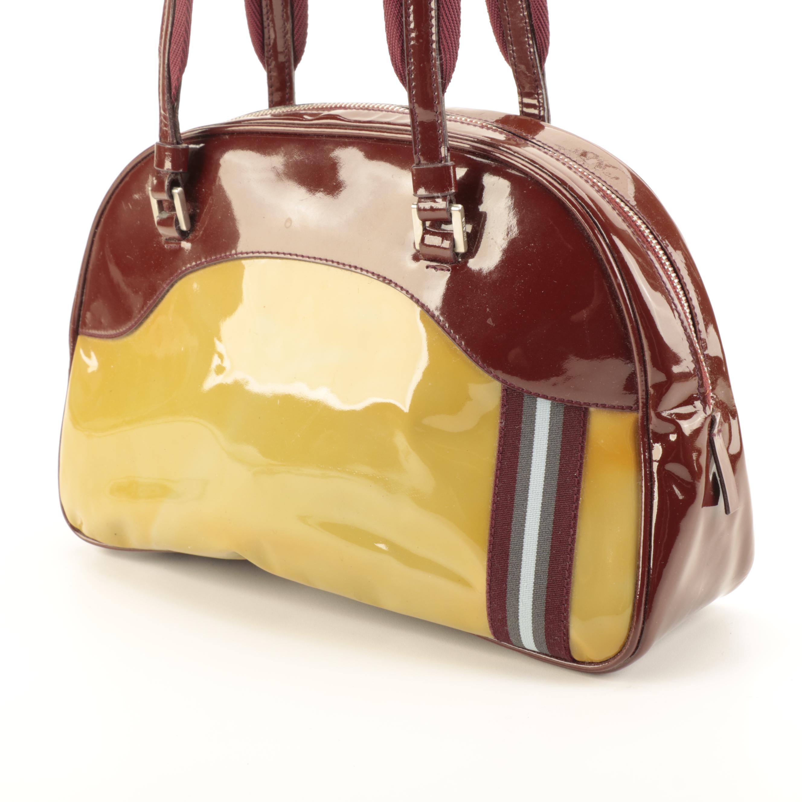 Prada Small Bowler Tote in Multicolor Patent Leather