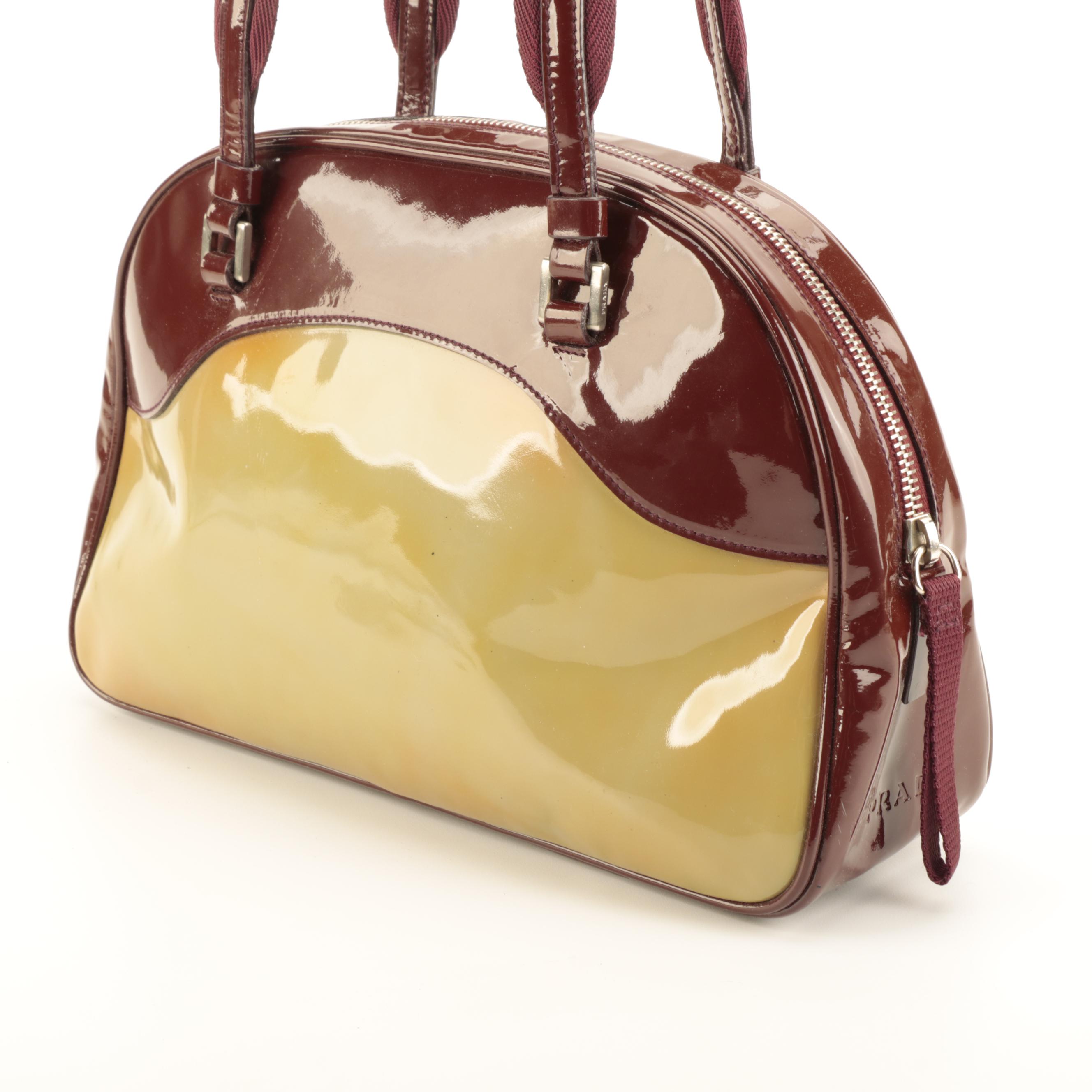 Prada Small Bowler Tote in Multicolor Patent Leather