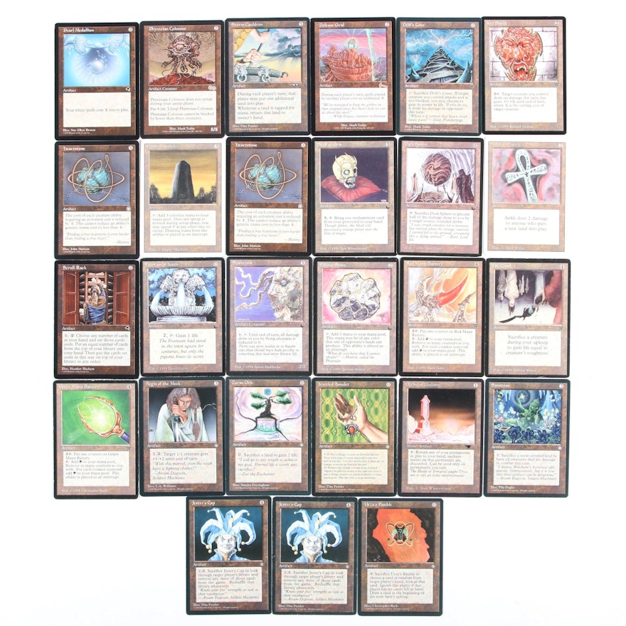 "Magic: The Gathering" Colorless Trading Cards Including "Scroll Rack"