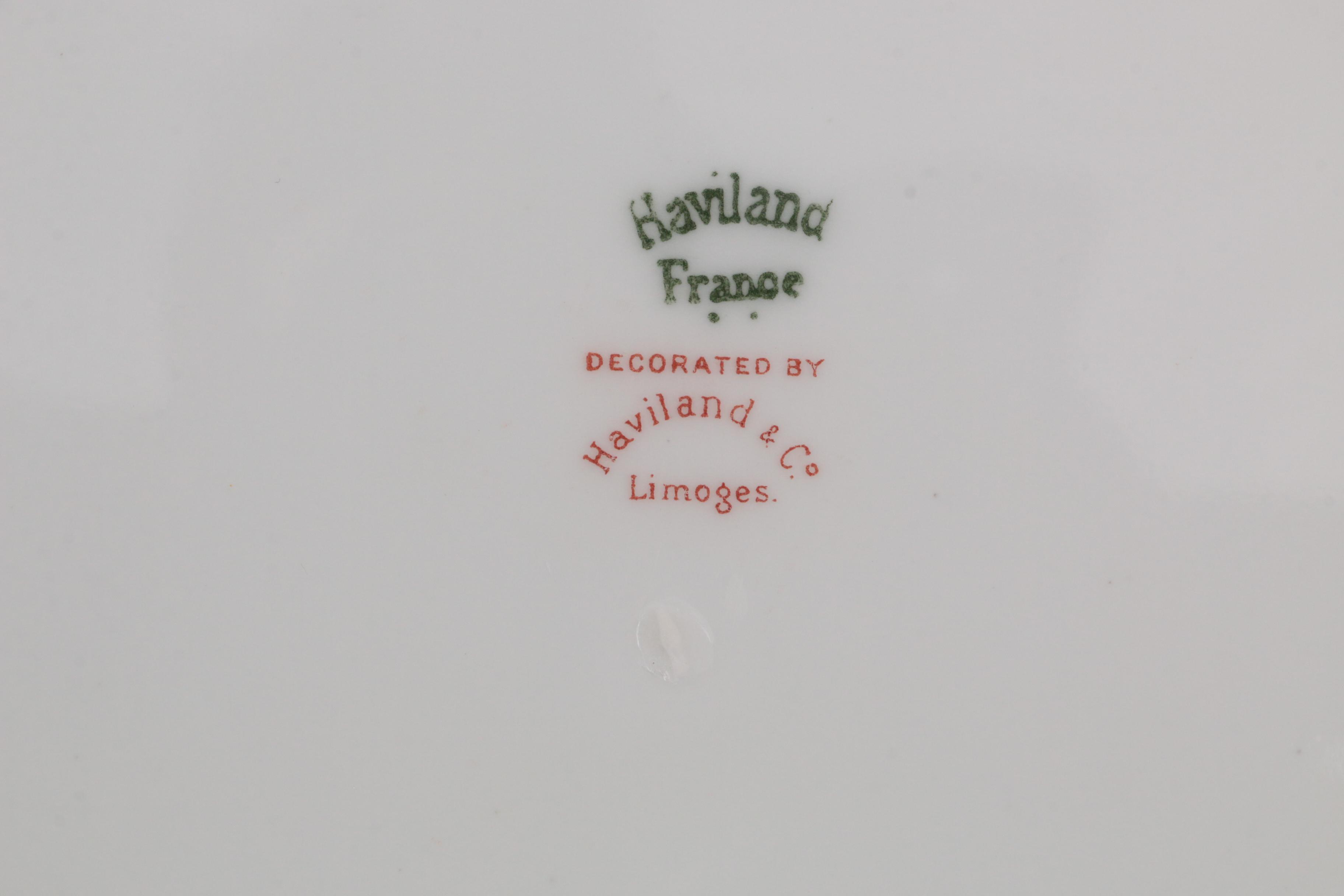 Haviland & Co. Pink Rose and Gilt Rim Porcelain Dinnerware