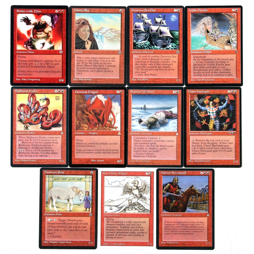 "Magic: The Gathering" Red Reserved List Cards Including "Márton Stromgald"