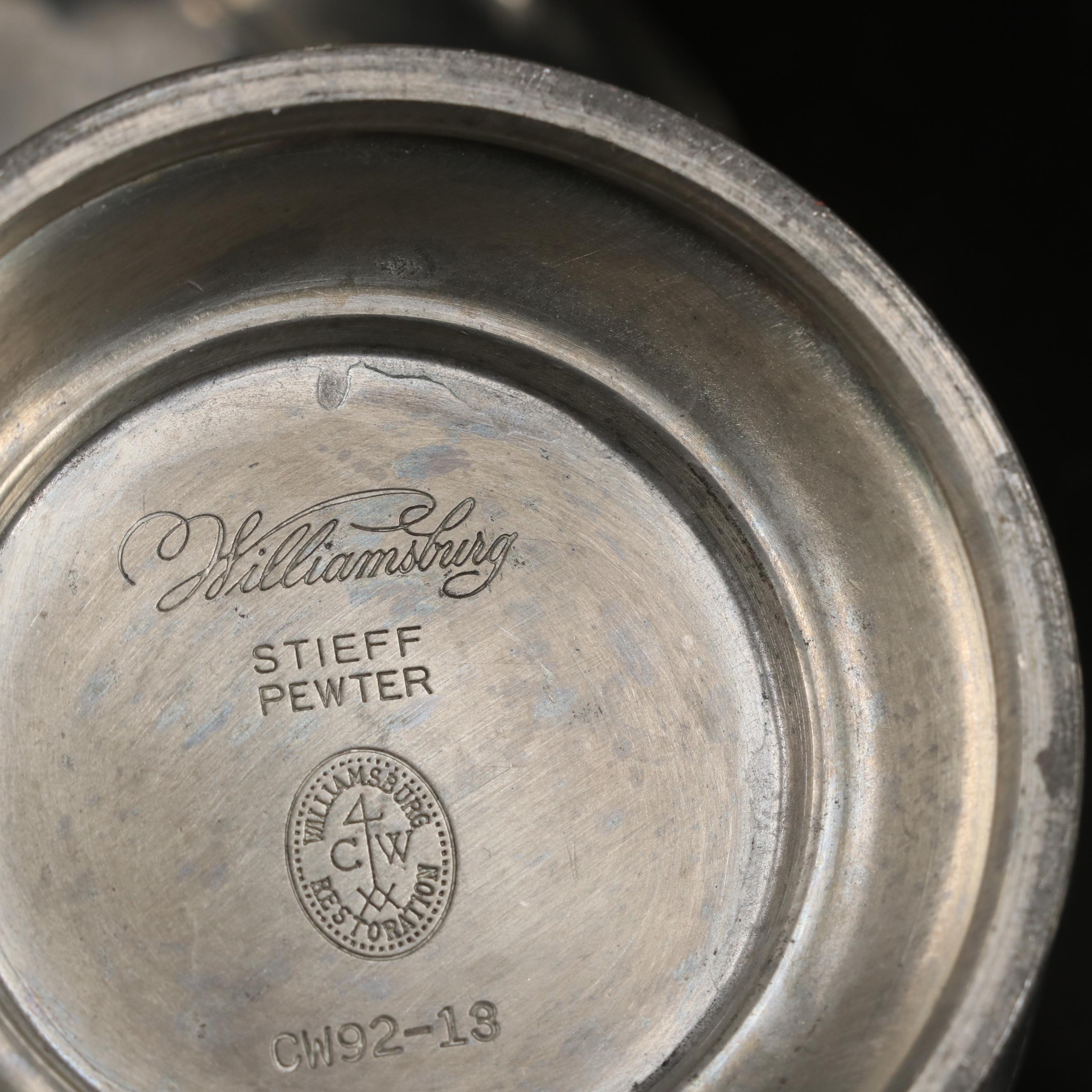 Stieff and Lenox Williamsburg Restoration with Other Pewter Tableware