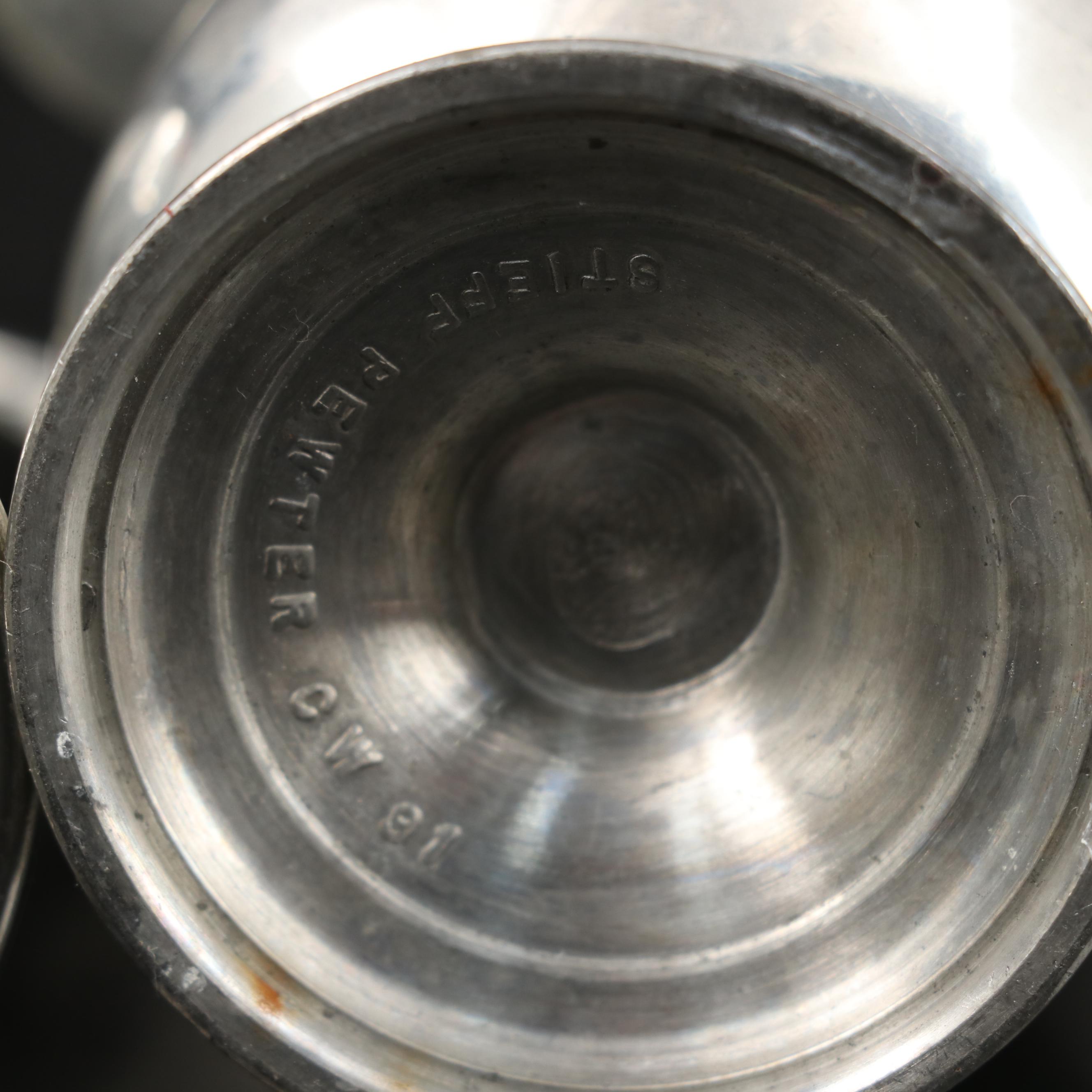 Stieff and Lenox Williamsburg Restoration with Other Pewter Tableware