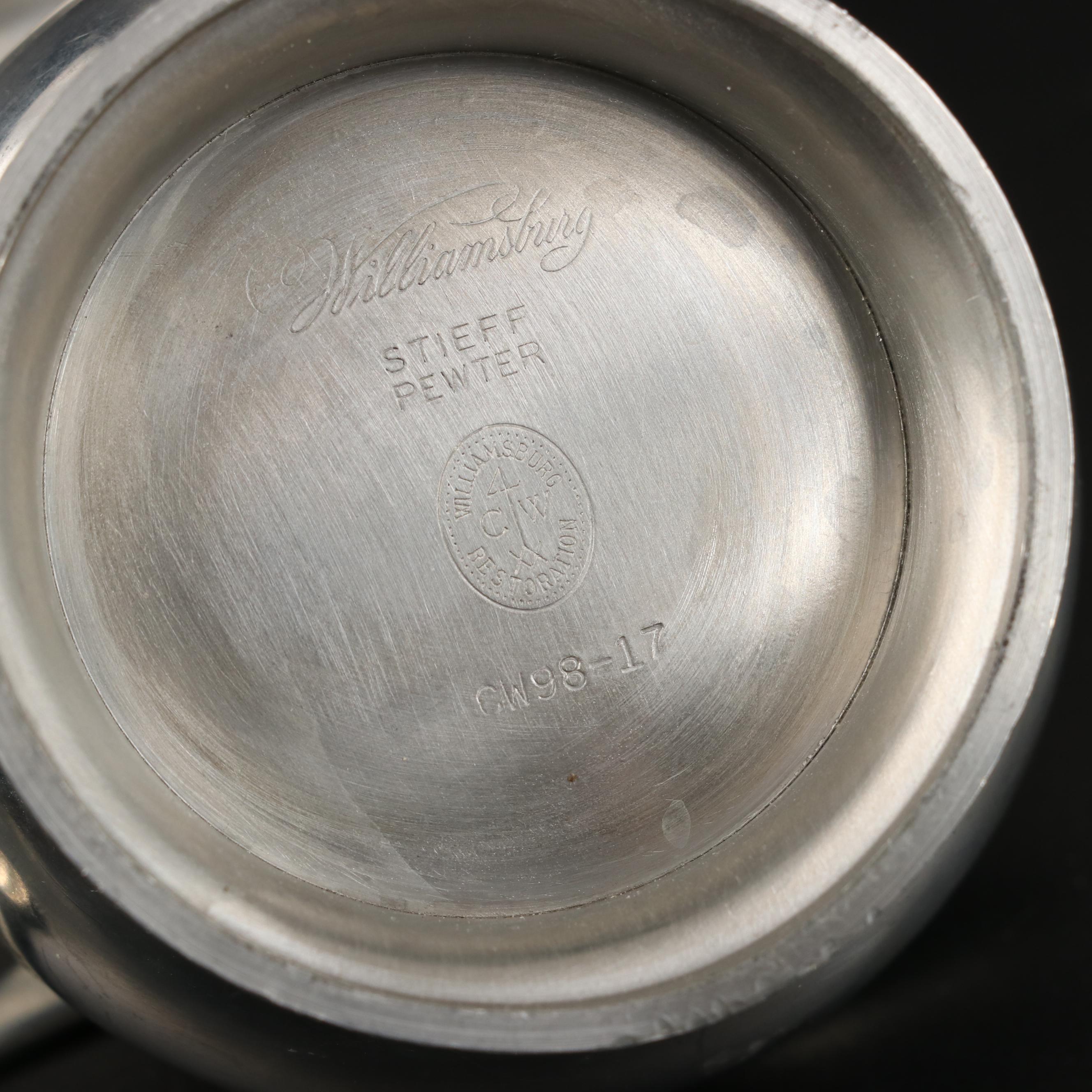 Stieff and Lenox Williamsburg Restoration with Other Pewter Tableware