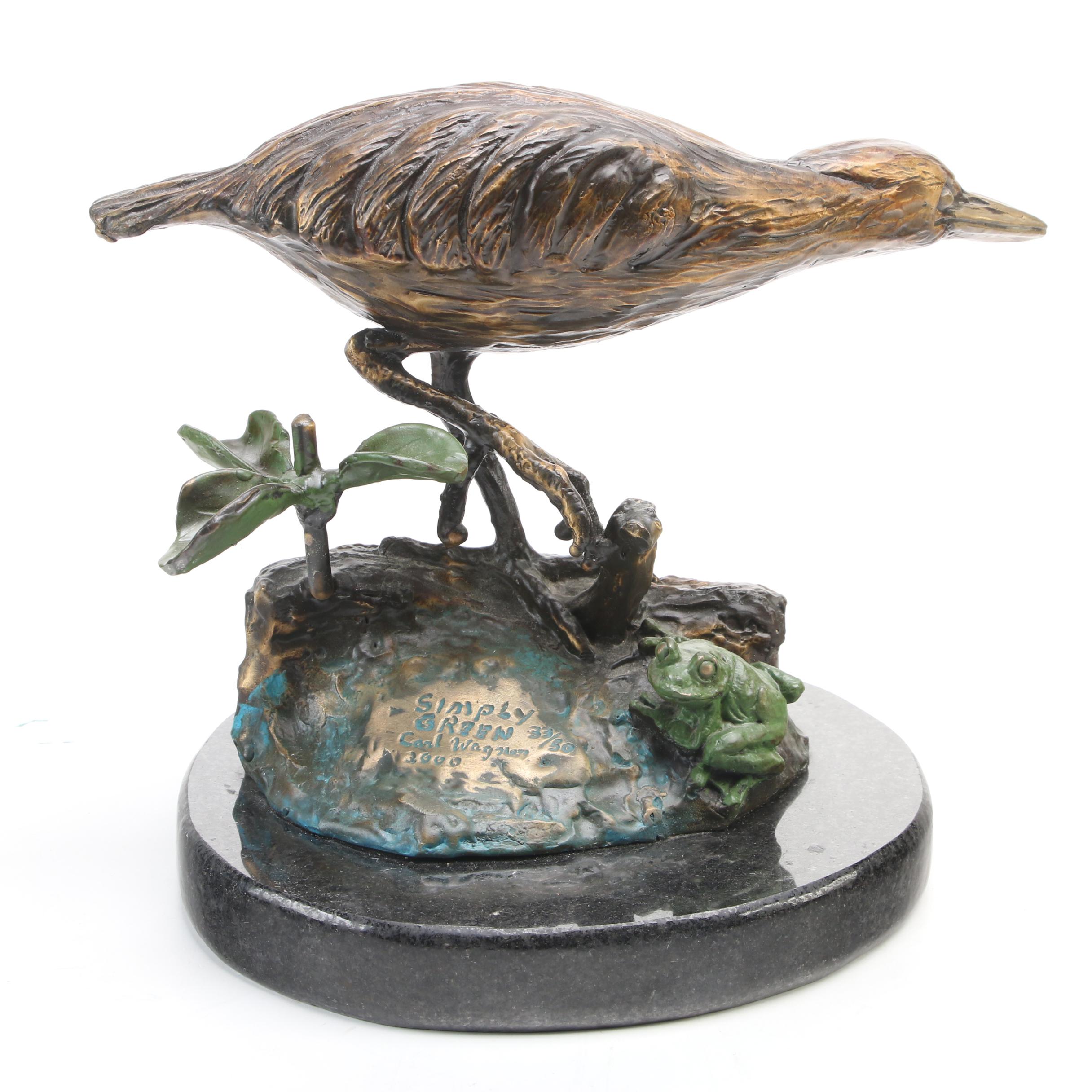 Carl Wagner Bronze Sculpture "Simply Green," 2000