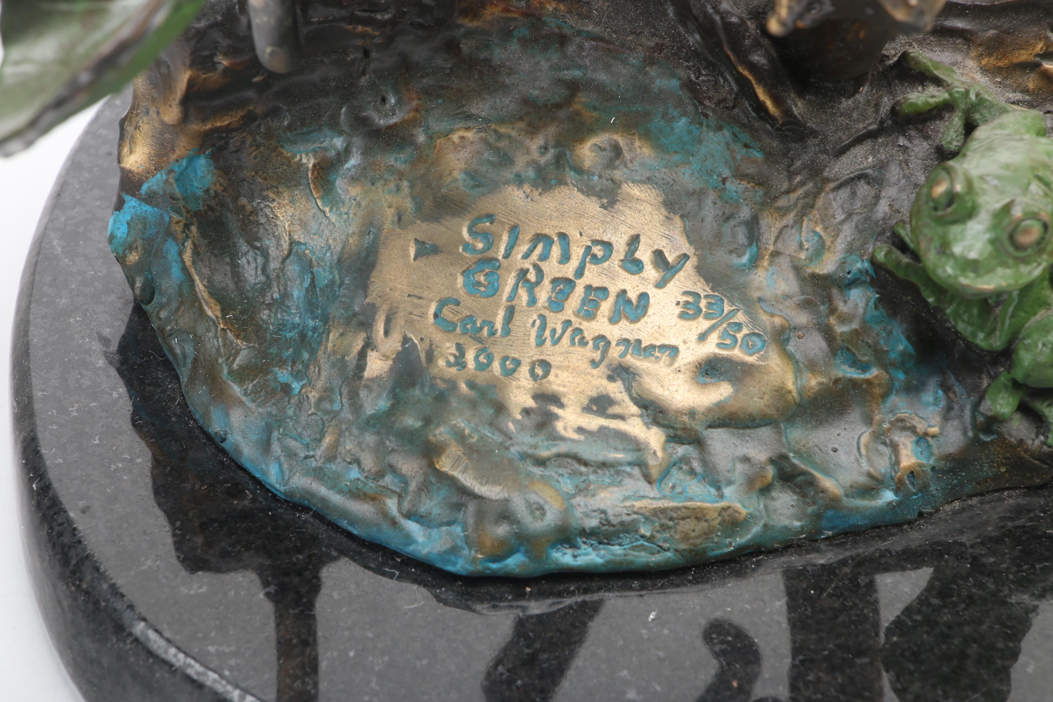 Carl Wagner Bronze Sculpture "Simply Green," 2000