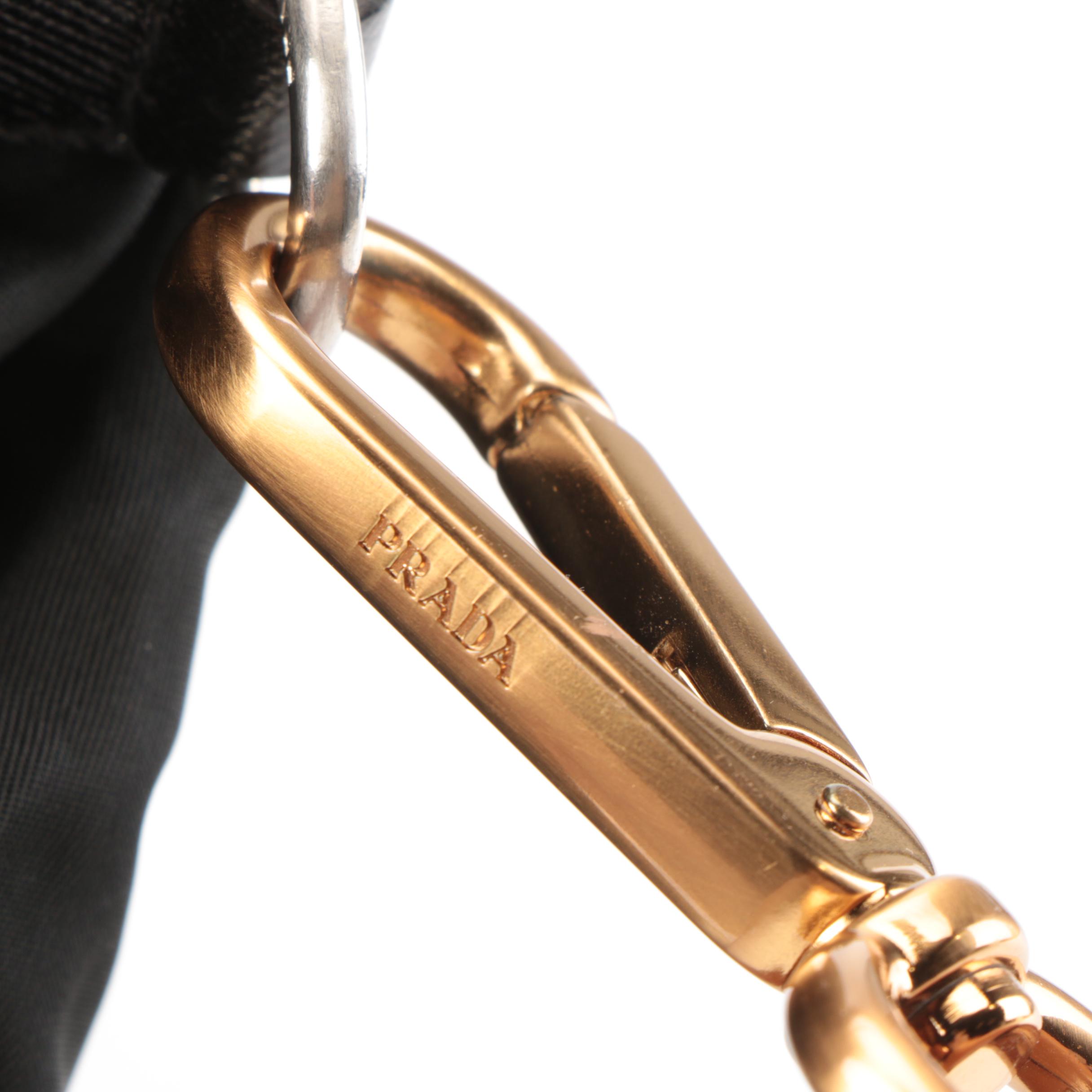 Prada Backpack Shoulder Bag in Vela Nero Nylon and Leather with Shoulder Strap