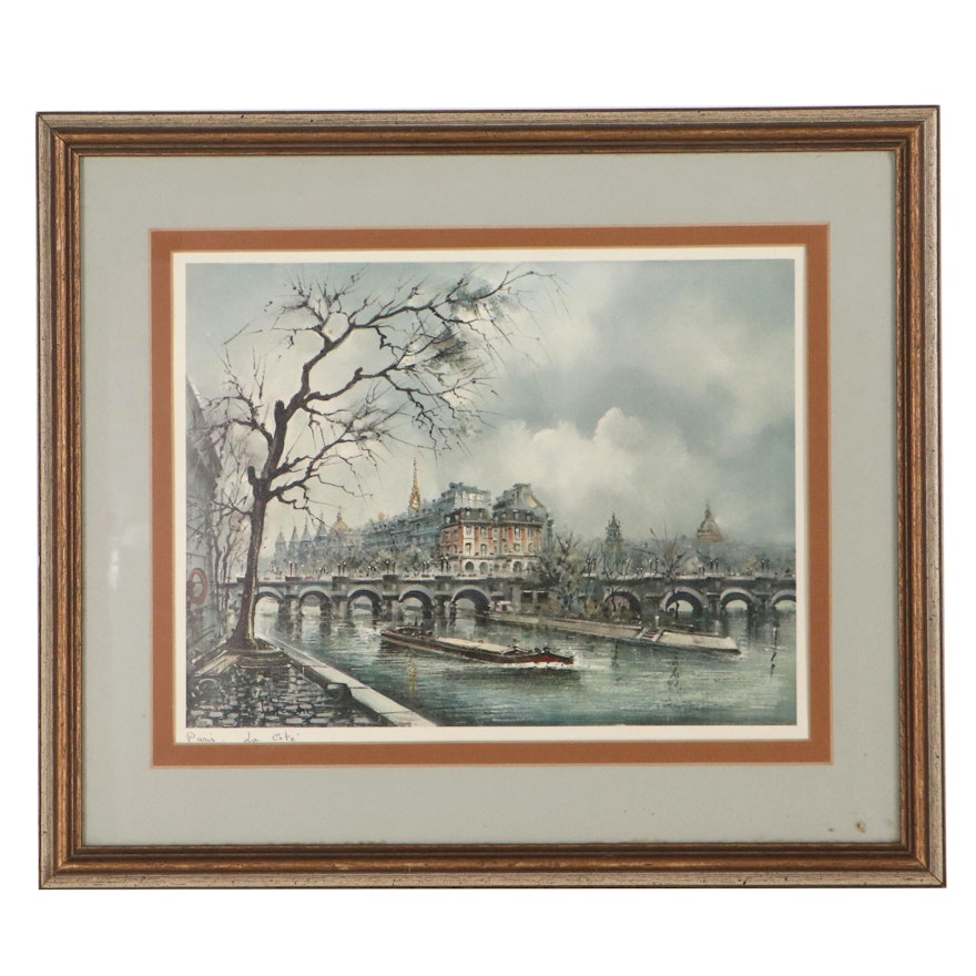 Offset Lithograph "Paris - La Cité"