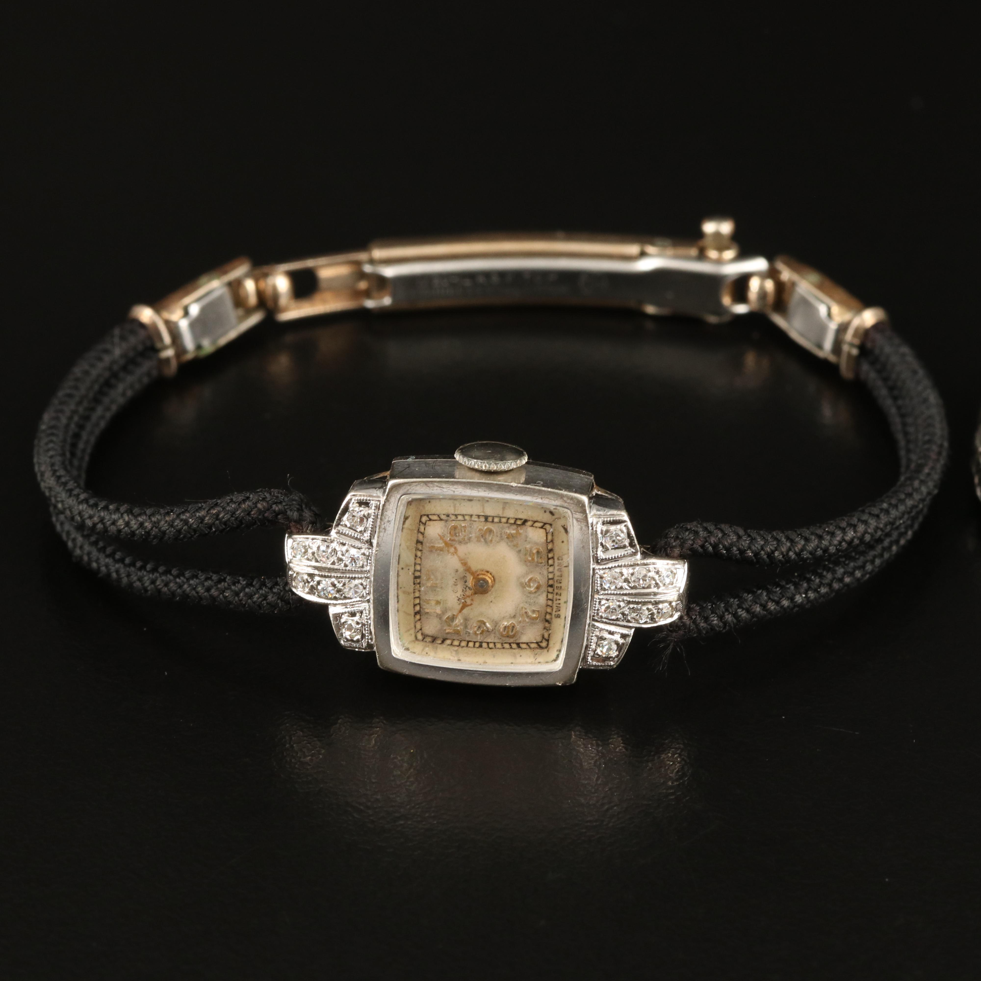 Jules Jurgensen 14K & S. Kocher Platinum Diamond Watch