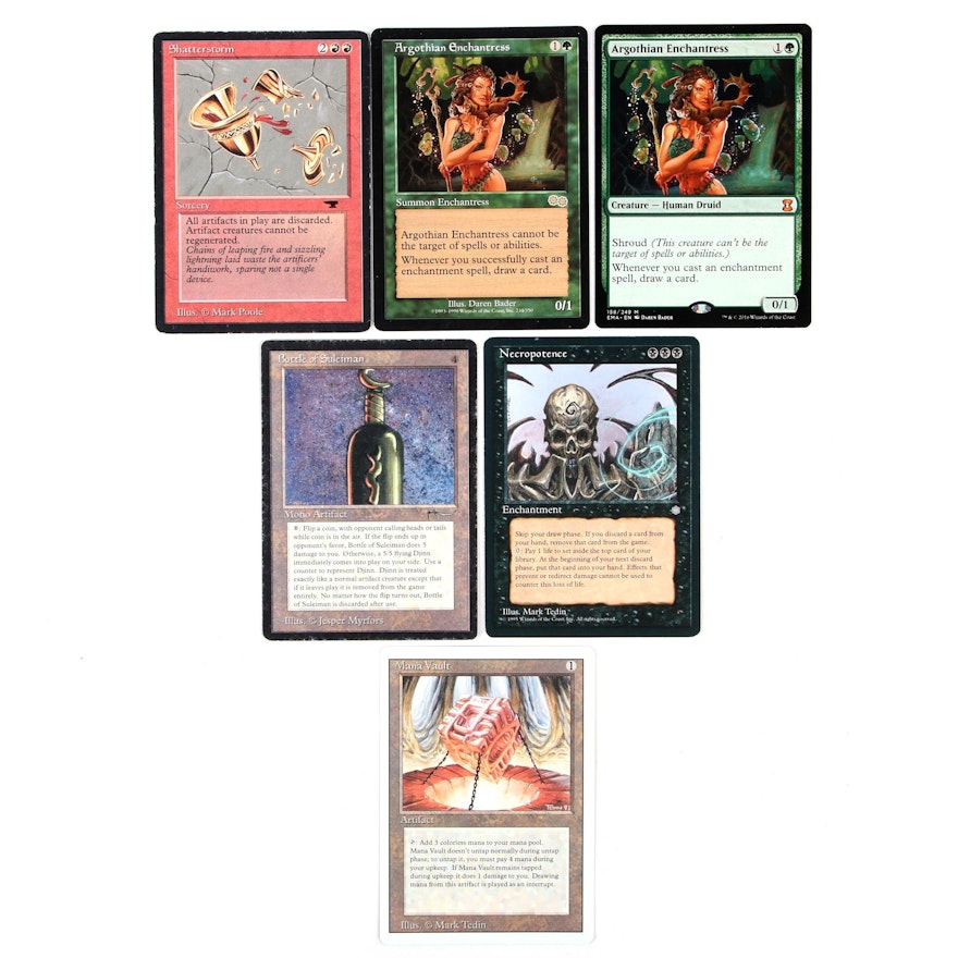 "Magic: The Gathering" Trading Cards Including "Mana Vault" and "Necropotence"