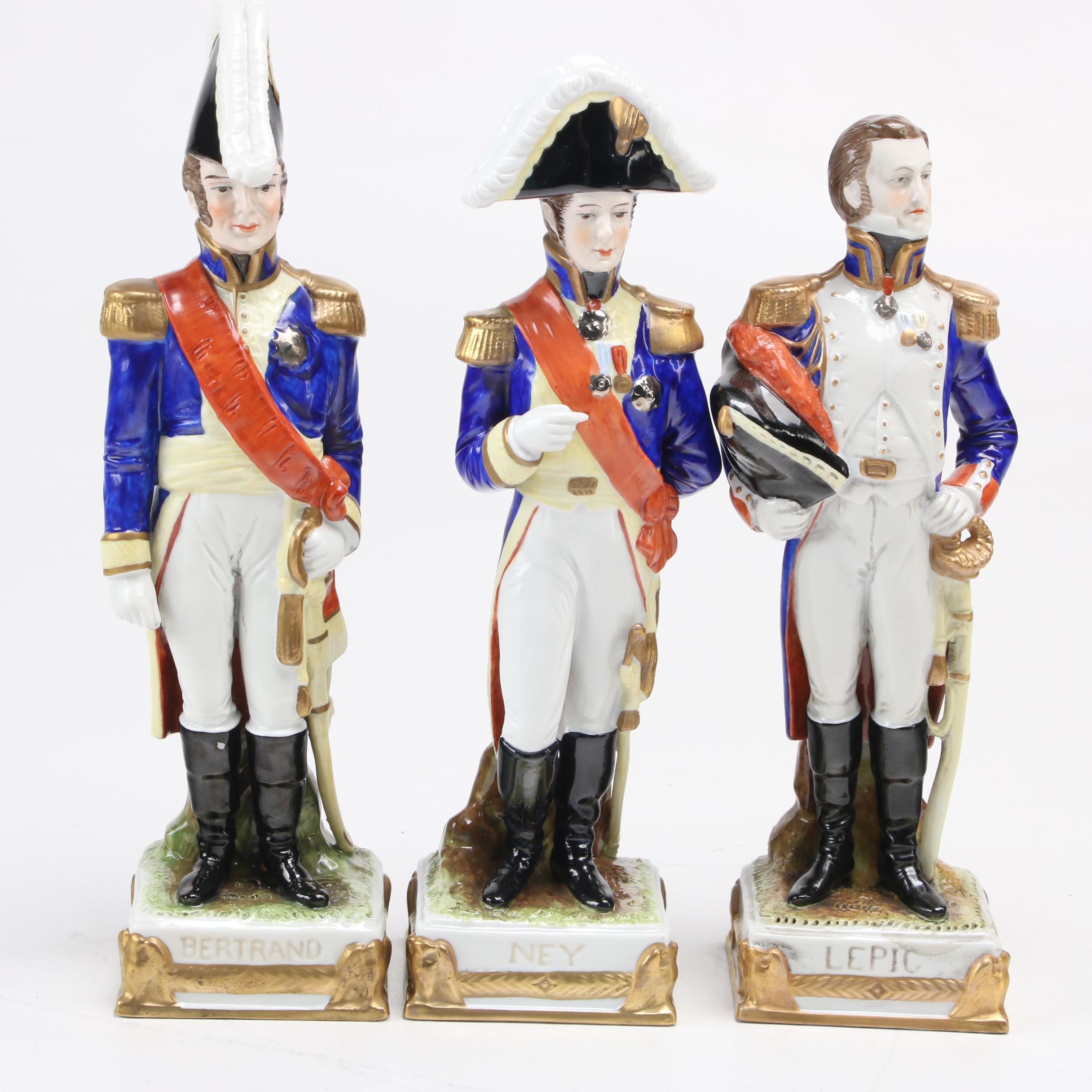 Scheibe-Alsbach  Porcelain Napoleonic War Figurines, Mid-20th Century
