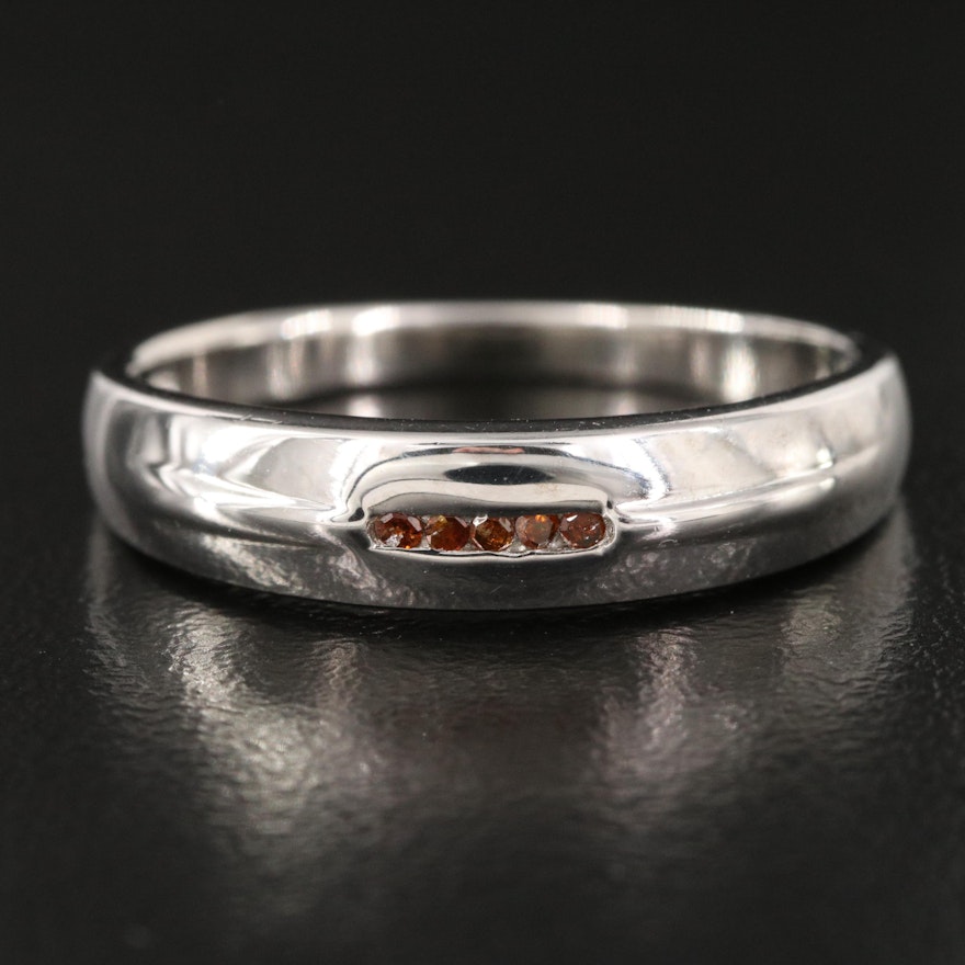 Sterling silver Channel Set Diamond Band