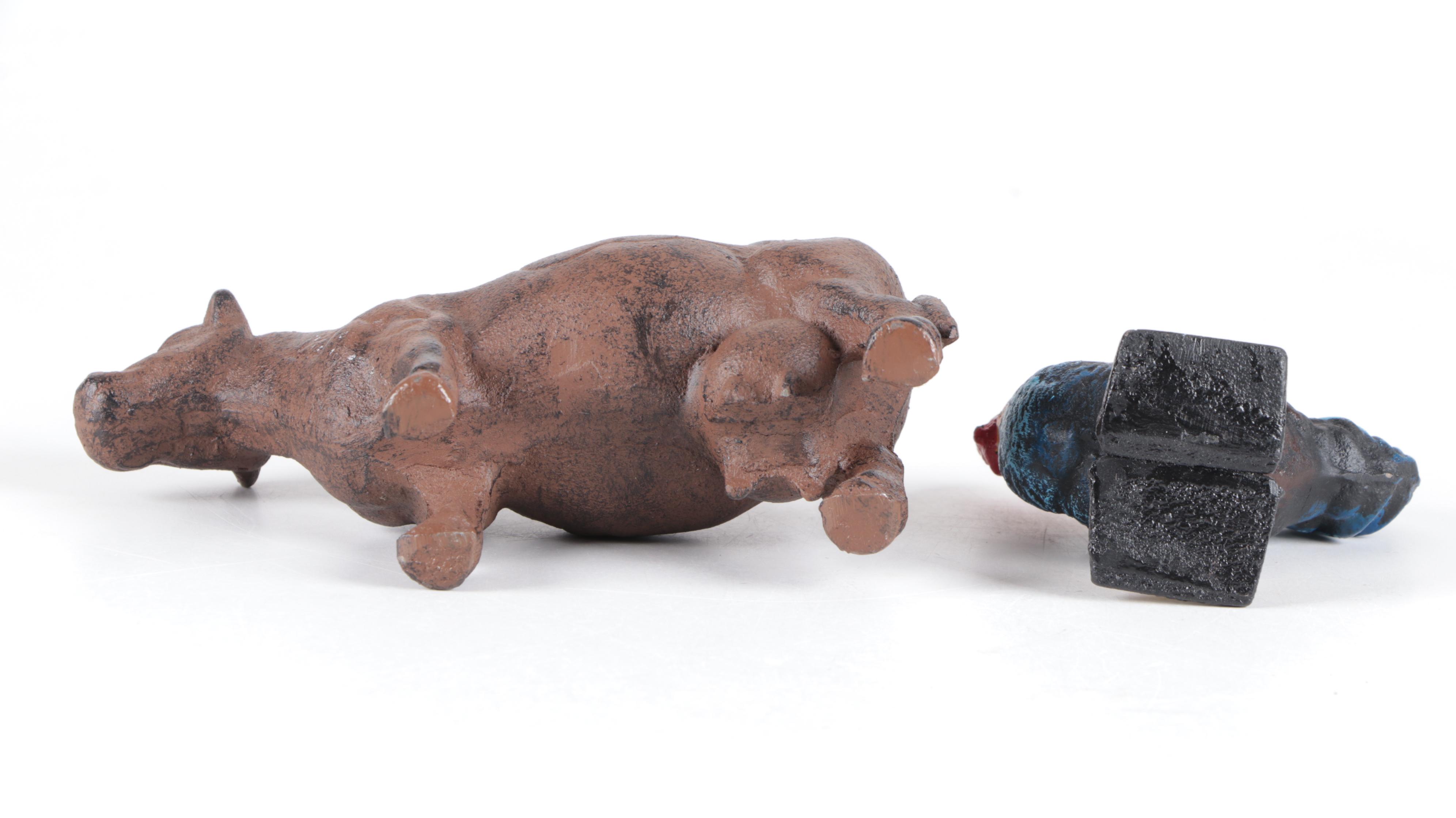 Cast Iron "Stock Farm" Barn with Livestock Figures