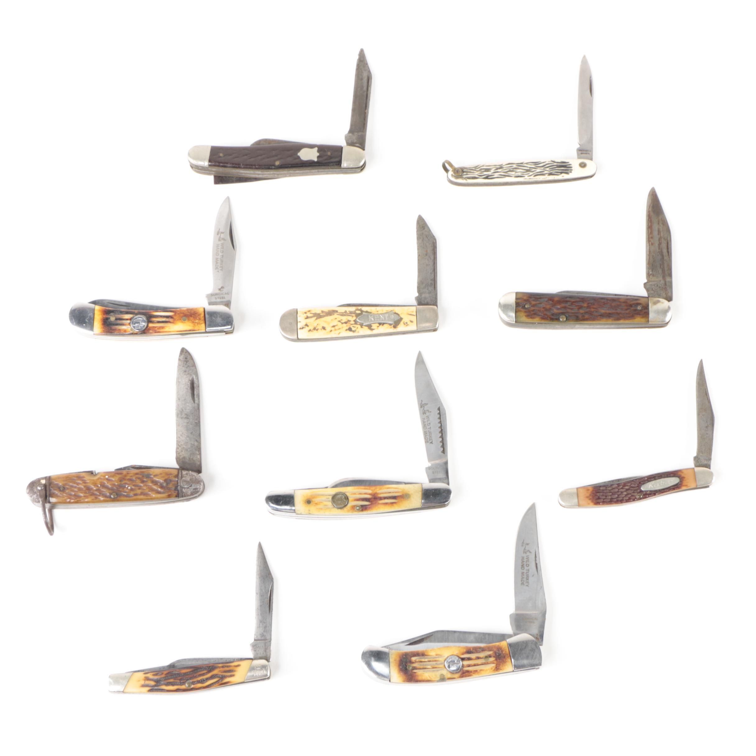 Wild Turkey, Queen, Camillus, Kabar, Kent, Other Pocket Knives