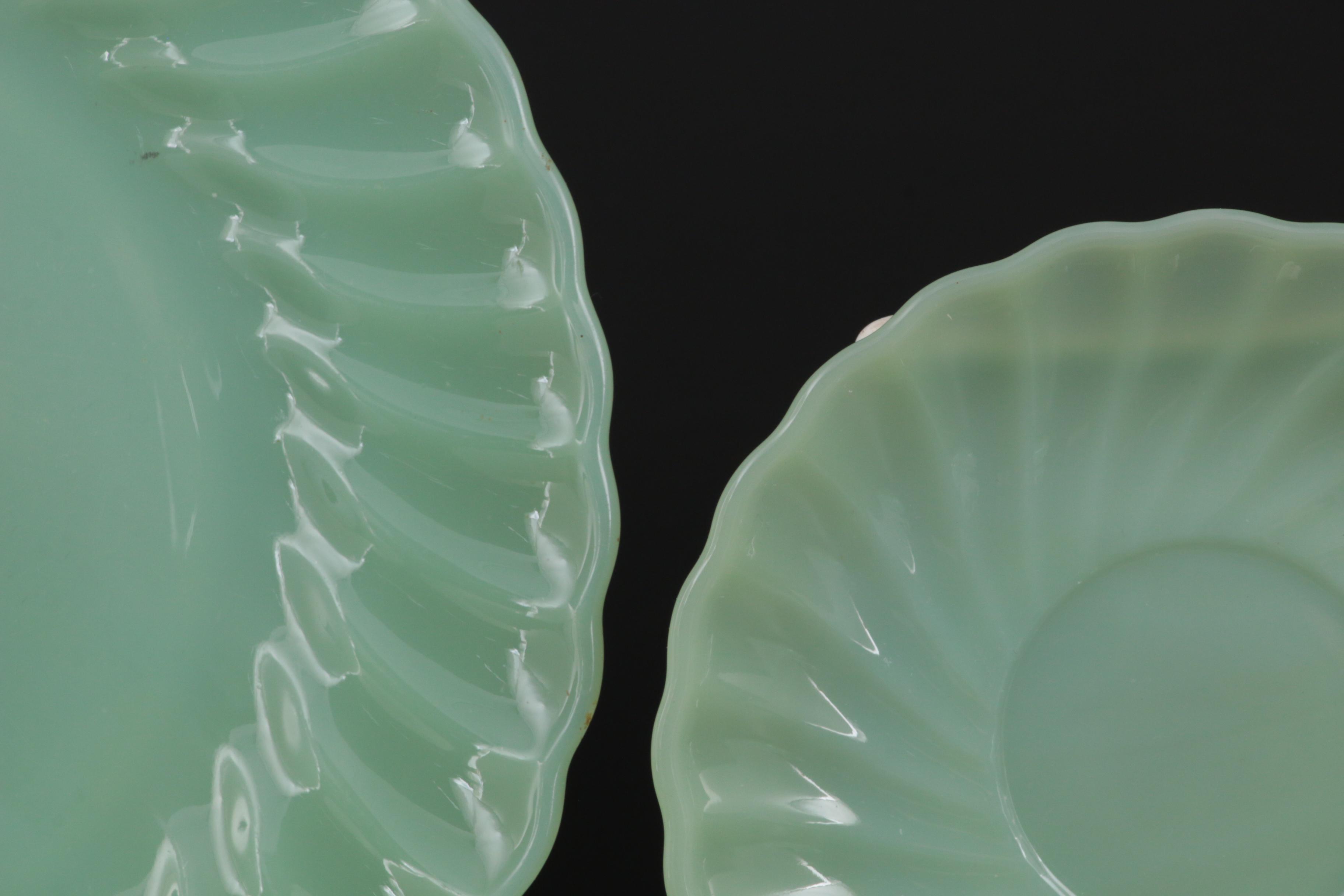 Anchor Hocking Fire King "Swirl Jadeite Shell" Dinnerware and More, Mid-20th C.