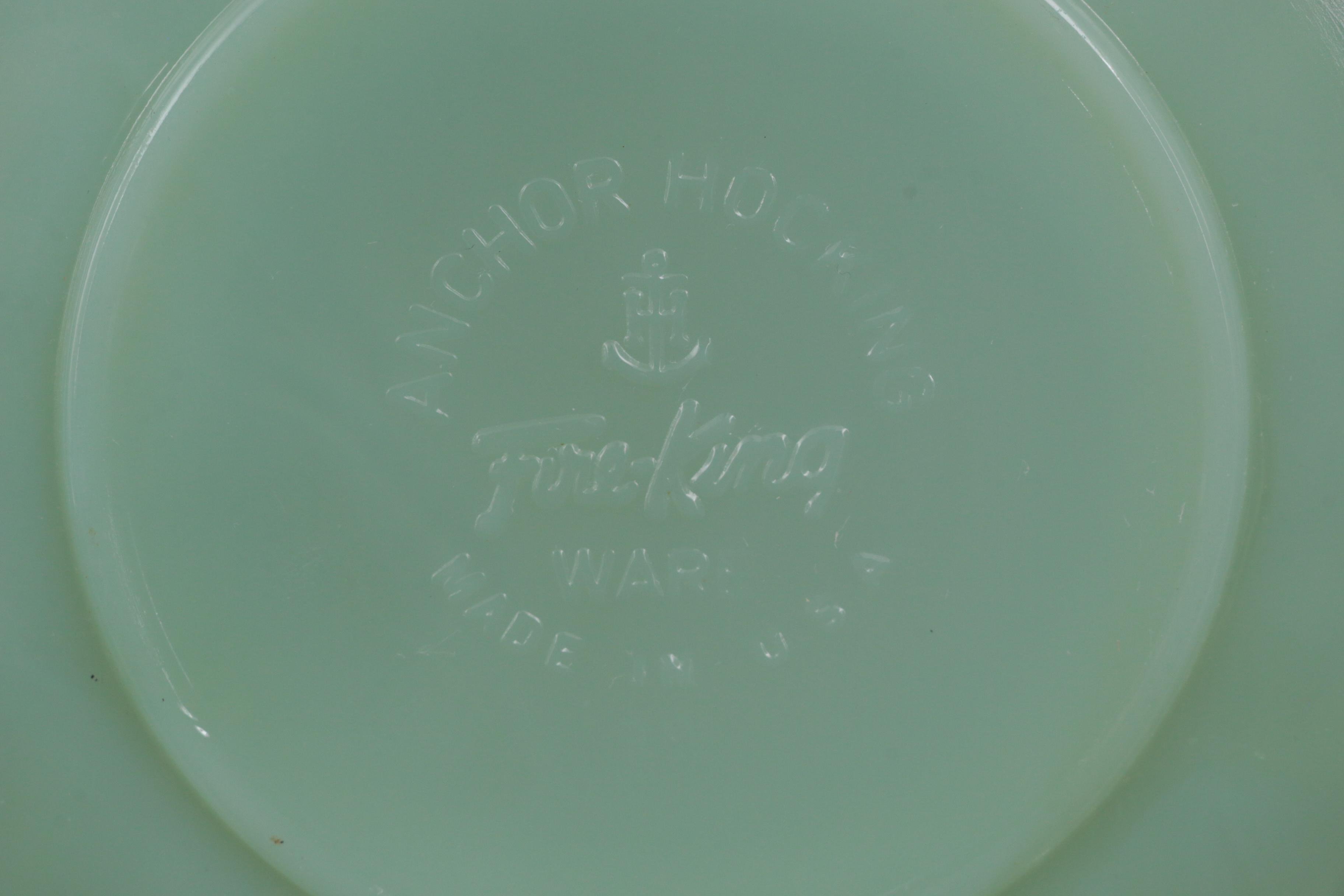 Anchor Hocking Fire King "Swirl Jadeite Shell" Dinnerware and More, Mid-20th C.