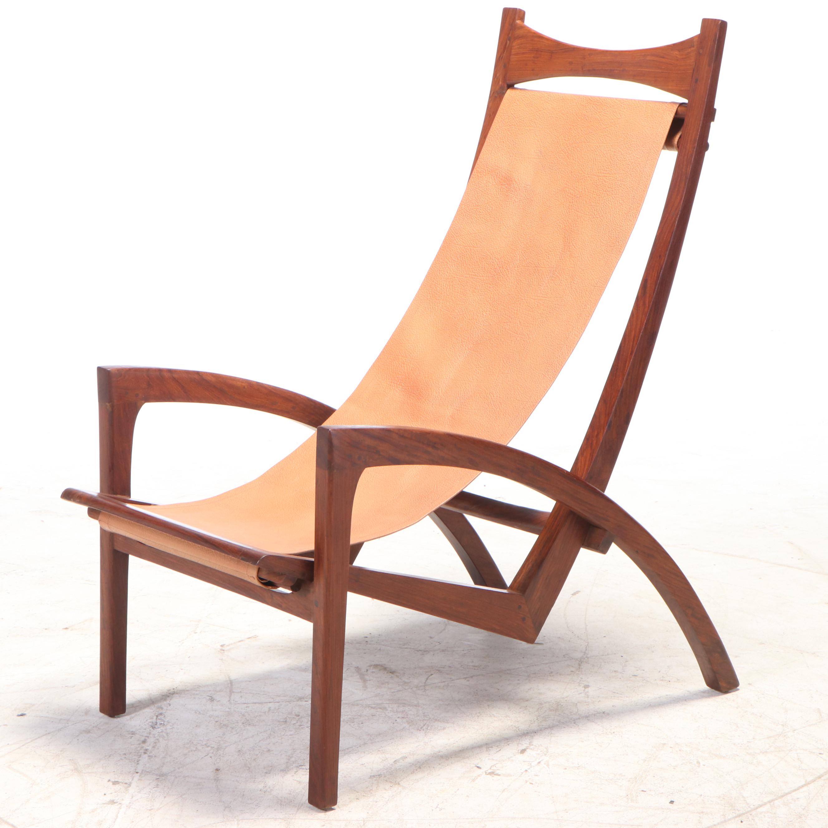 Three Mid Century Modern Teak "Sling" Deck Chairs